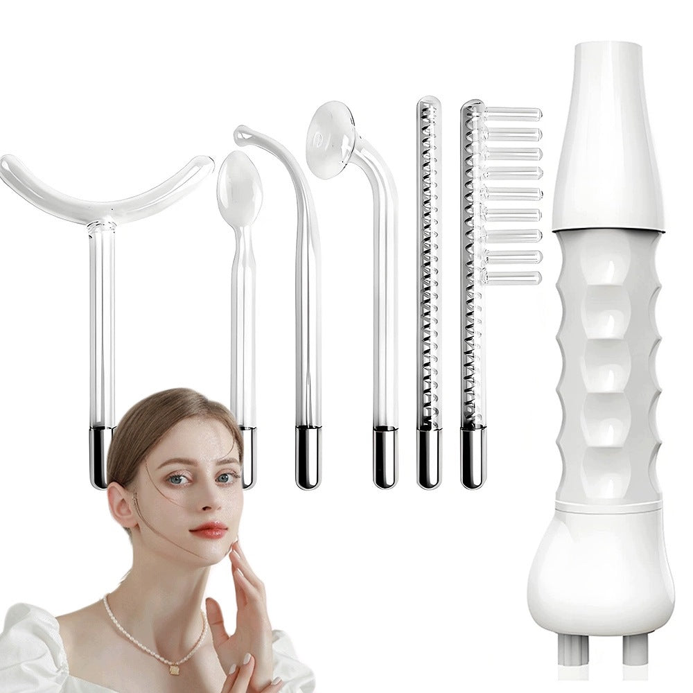 HIGH FREQUENCY MASSAGER WITH 6 GLASS TUBES FOR FACE AND BODY