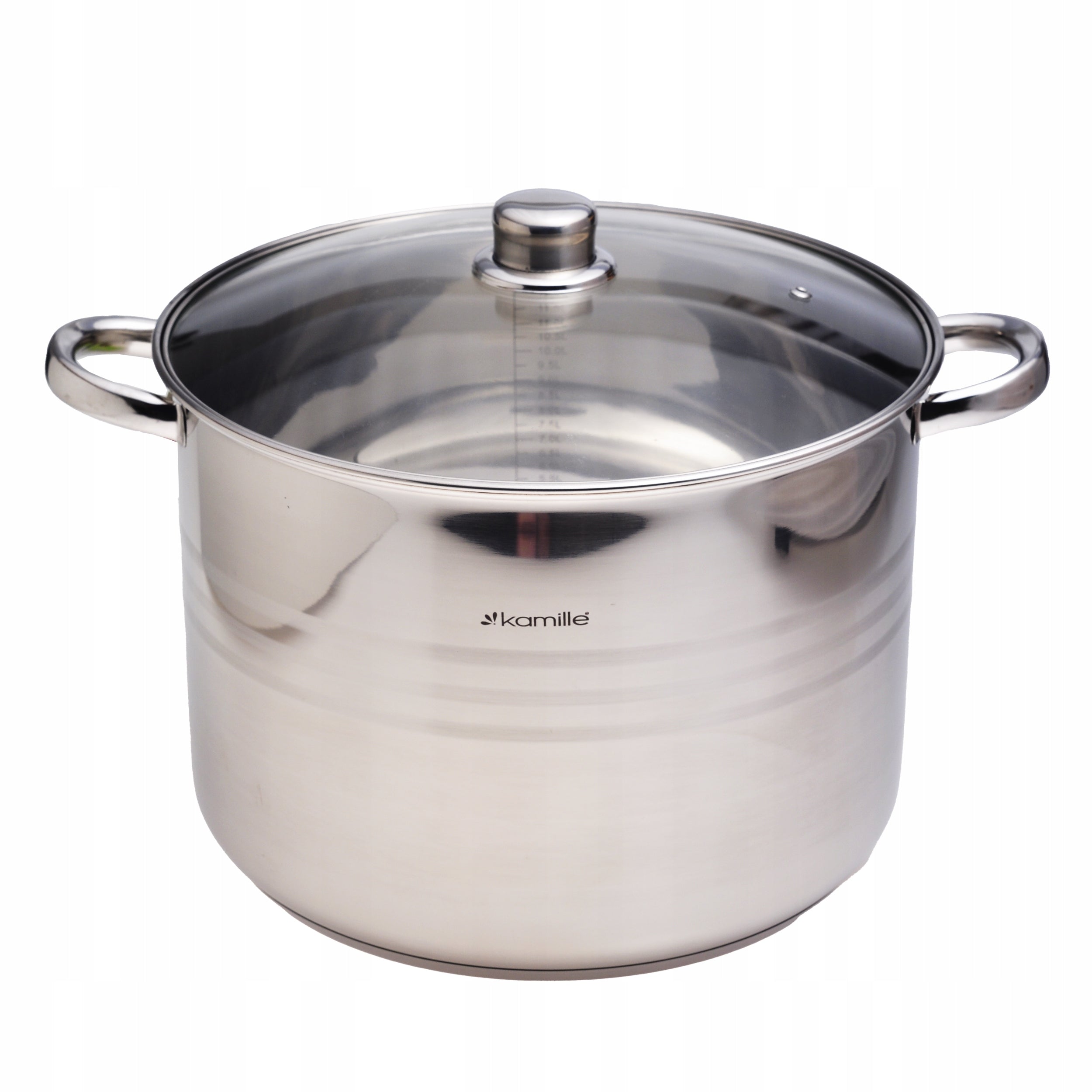 HIGH POT WITH LID gastronomic STEEL 15,5L INDUCTION KAMILLE Packaging status original