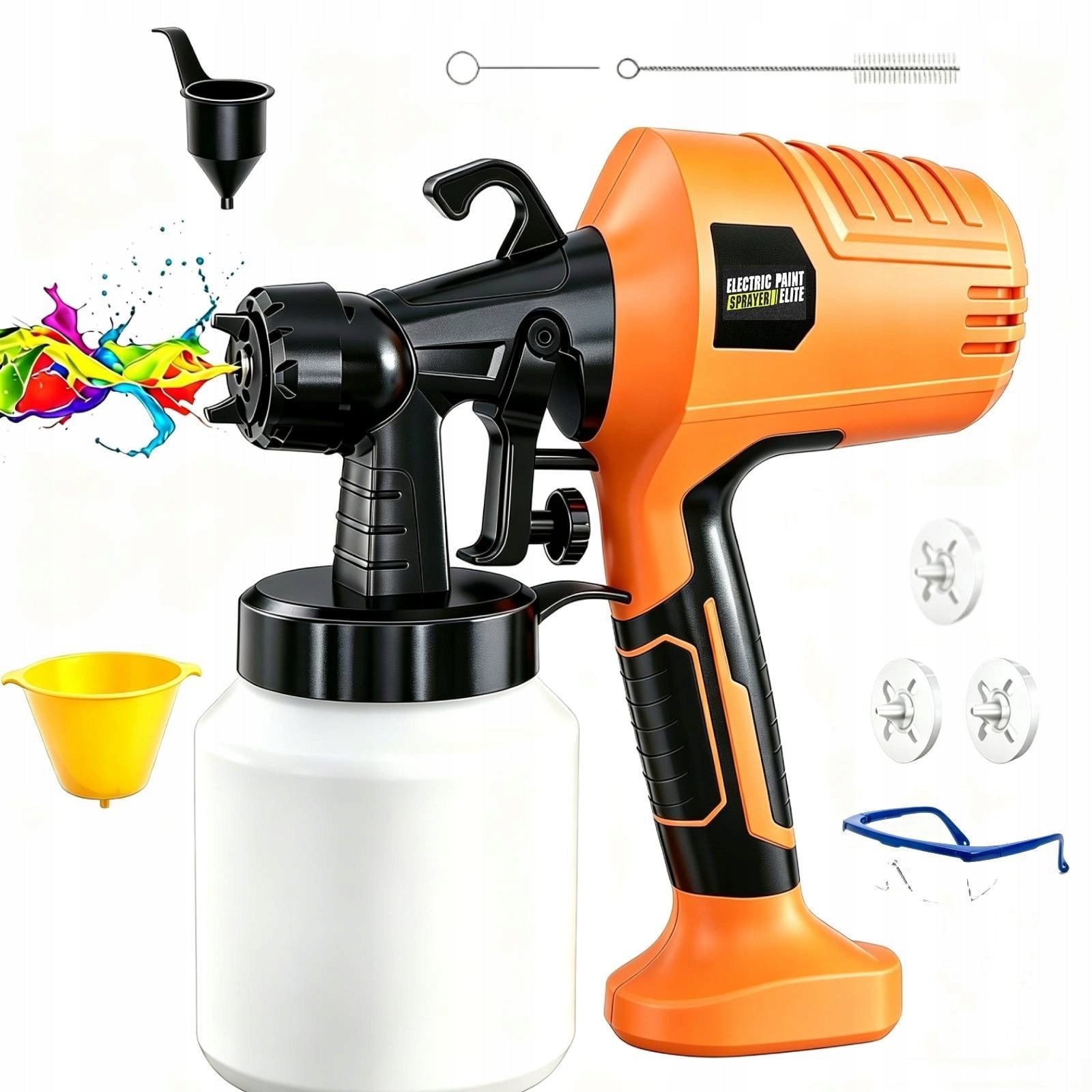 HIGH-PRESSURE PAINT SPRAYER 1000ML 3 ADJUSTABLE NOZZLES 600W FOR HOME Packaging status original
