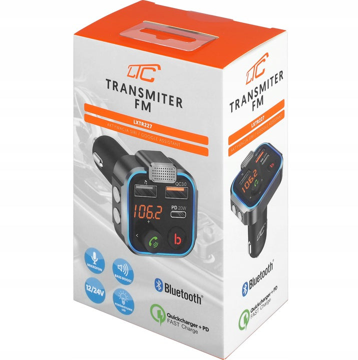 HIGH QUALITY FM TRANSMITTER FAST CHARGER Packaging status original