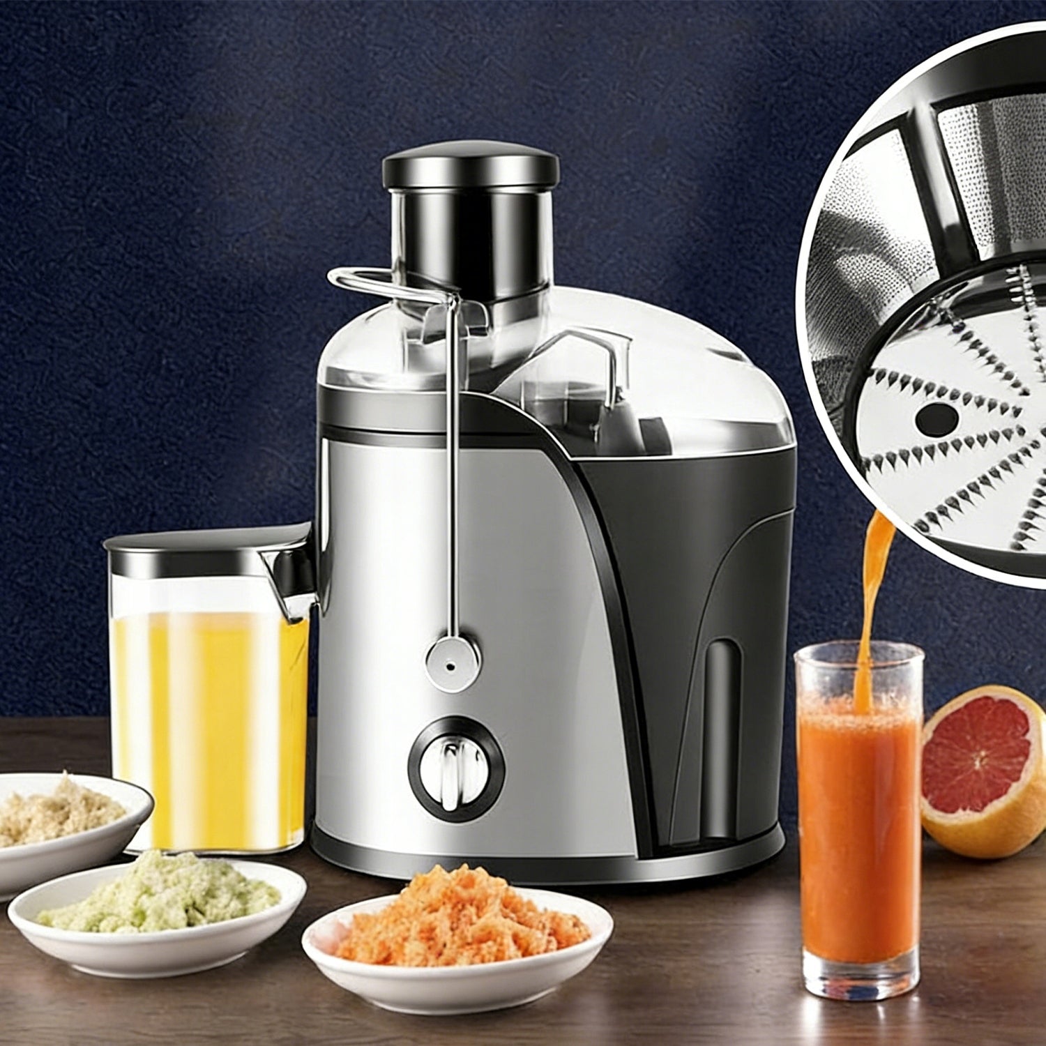 HIGH SPEED JUICER 1500W For Fruit And Vegetable Large Hole Brand no brand