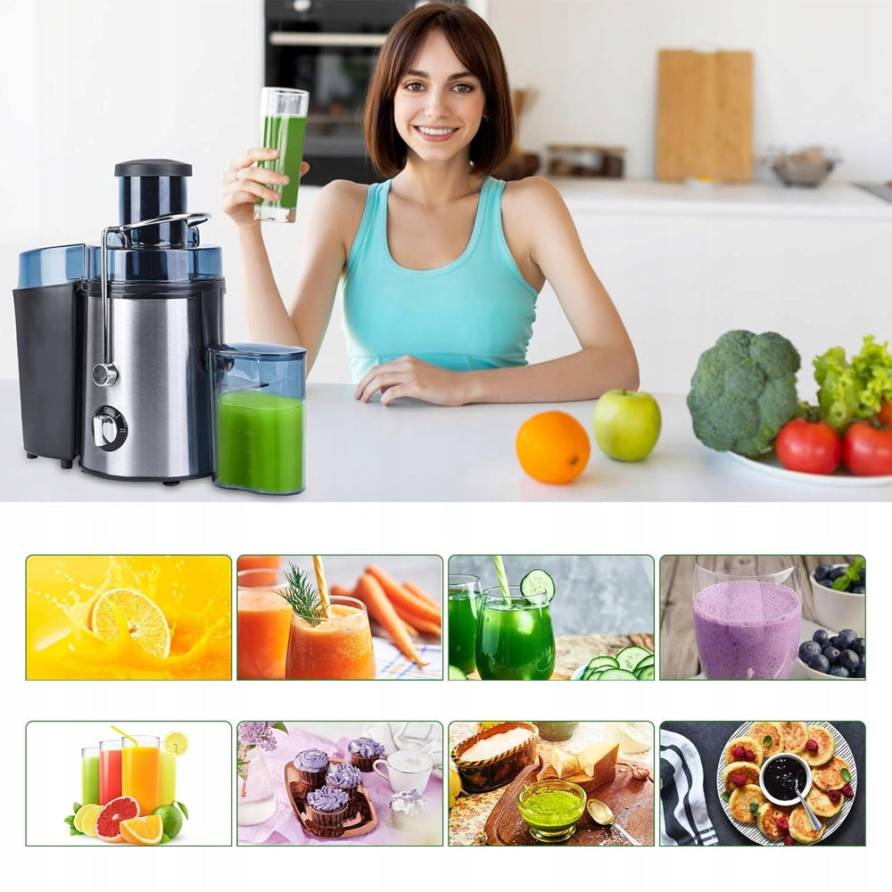 HIGH SPEED JUICER 800W For Fruit And Vegetable Large Hole Brand no brand