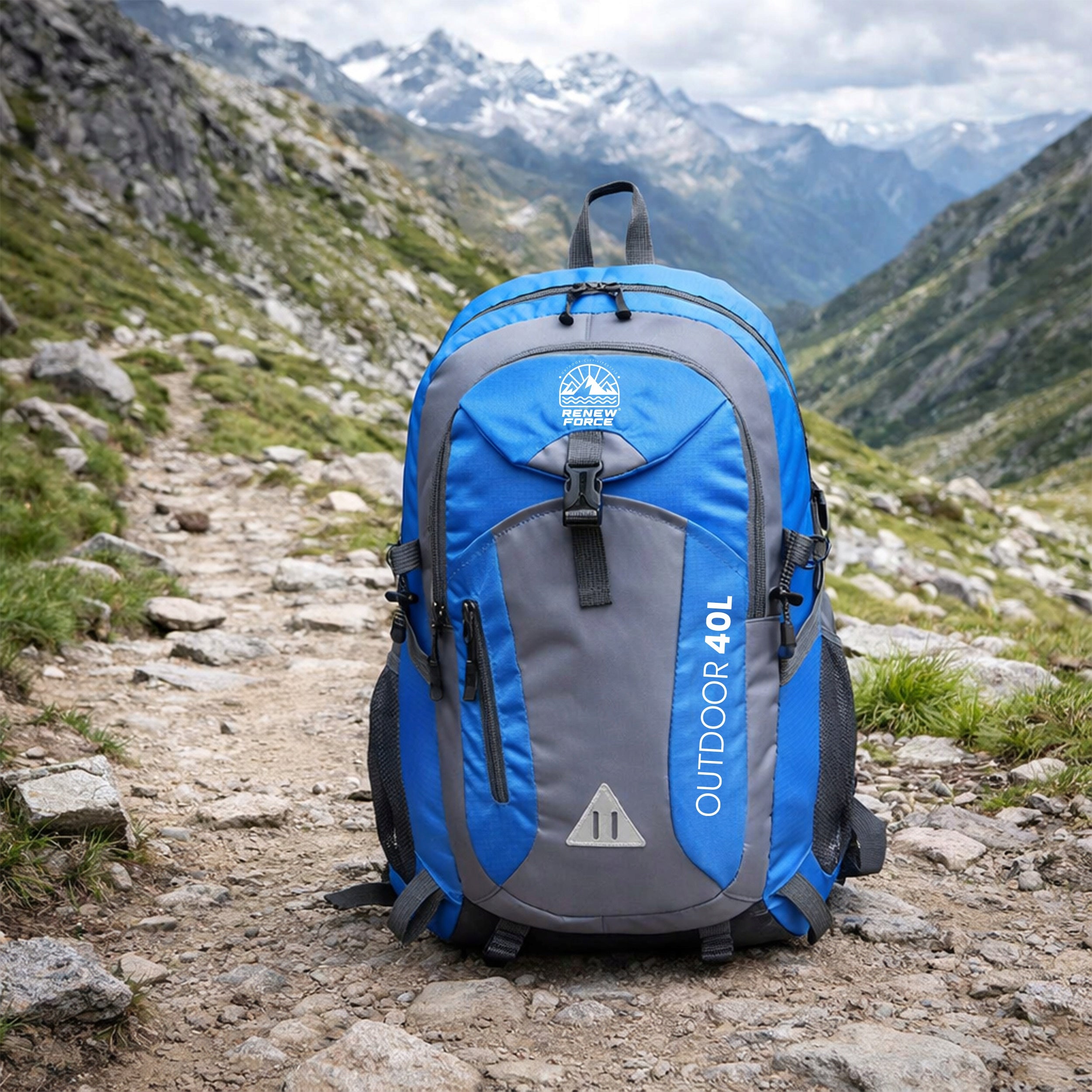 HIKING BACKPACK 40L RENEW FORCE WATER RESISTANT FOR MOUNTAIN TRIPS Brand Renew Force