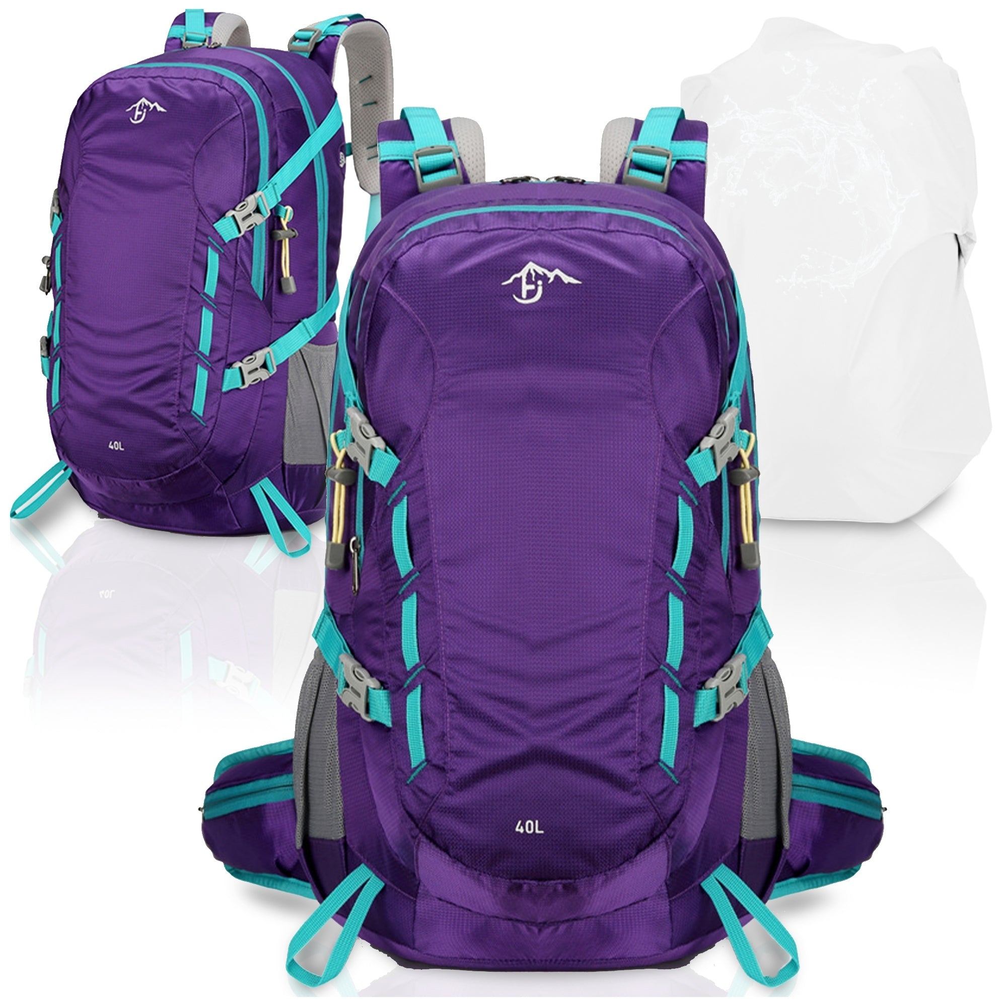 HIKING BACKPACK 40L TREKKING MEN'S MOUNTAIN SPORTS + COVER
