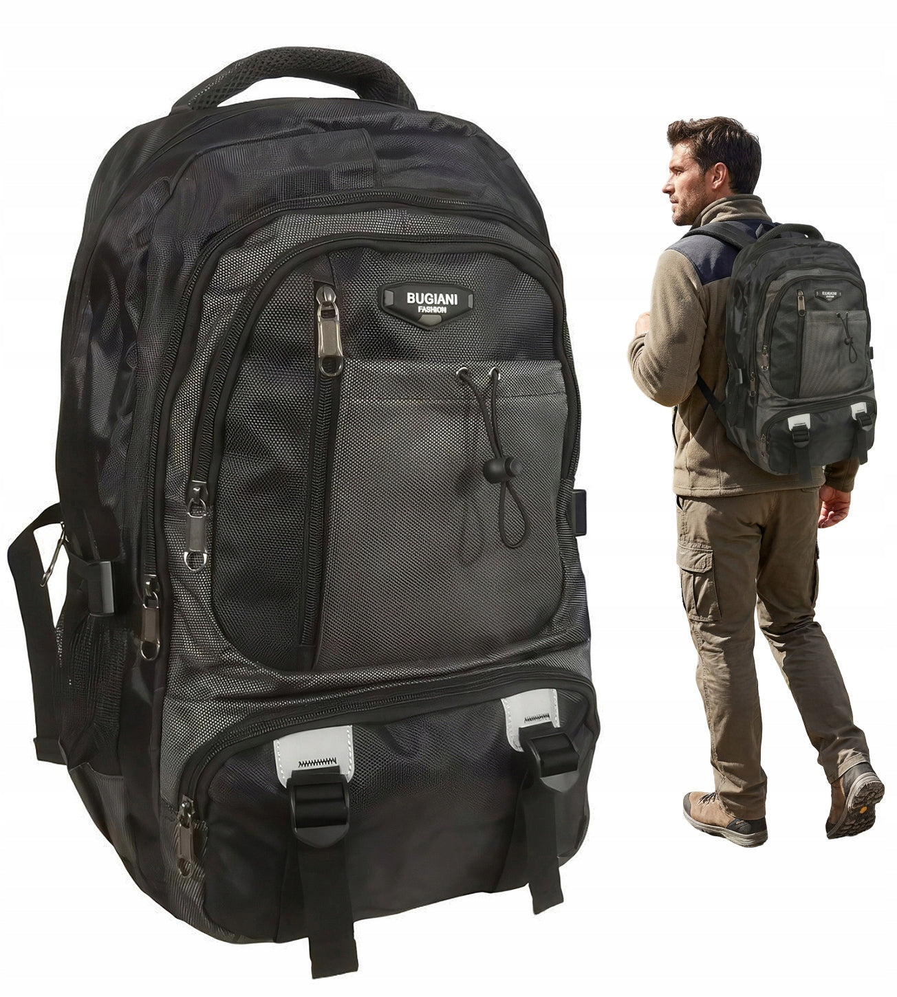 HIKING BACKPACK LARGE IN TREKKING MOUNTAINS FOR HIKING WATERPROOF