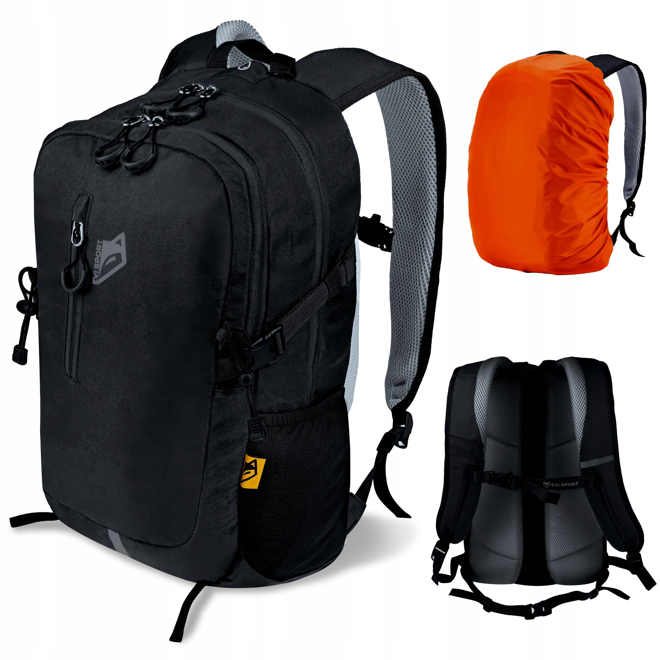 HIKING BACKPACK TREKKING MOUNTAIN 25L MEN'S WOMEN'S STRONG IN THE MOUNTAINS BLACK