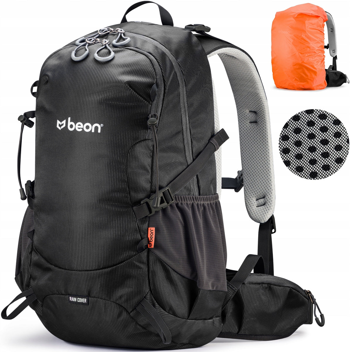 HIKING BACKPACK TREKKING MOUNTAIN IN THE MOUNTAINS 30L MEN'S WOMEN'S STRONG BLACK