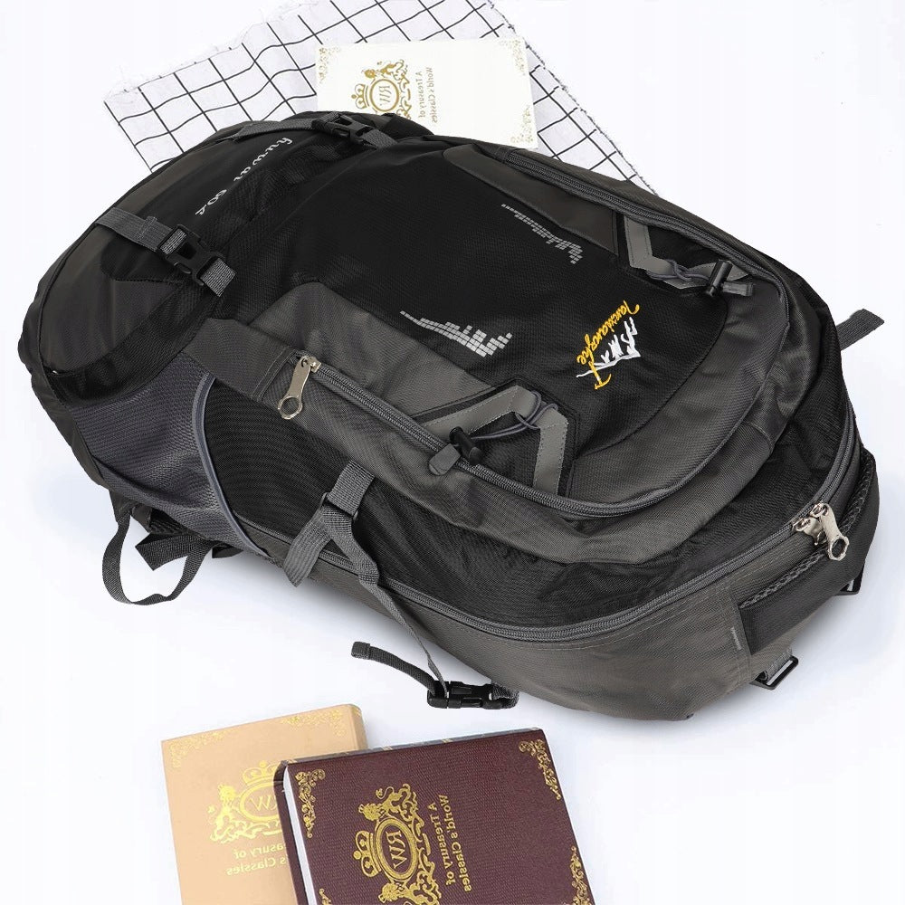 HIKING BACKPACK TREKKING MOUNTAIN IN THE MOUNTAINS 60L MEN'S WOMEN'S STRONG BLACK Gender unisex product