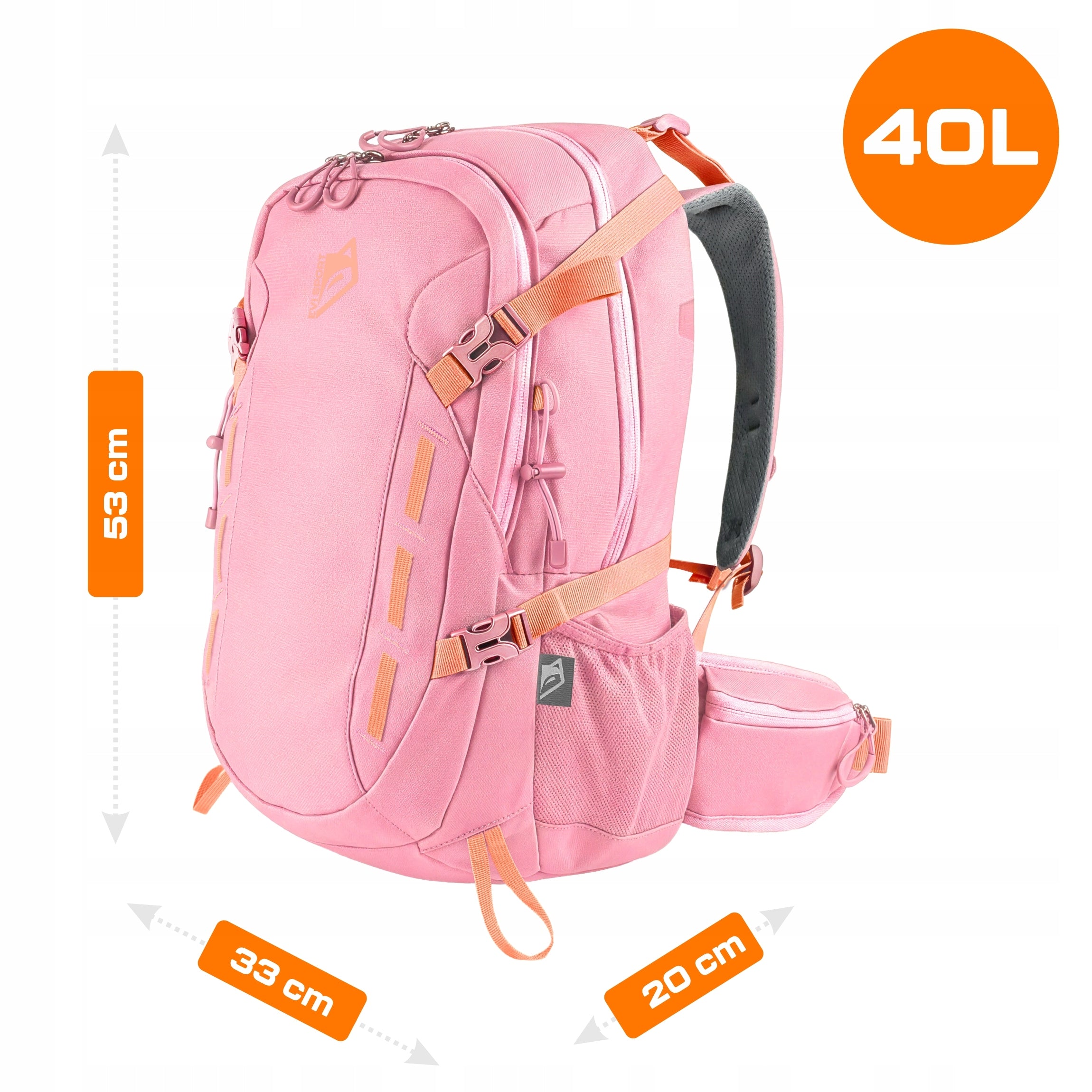 HIKING BACKPACK URBAN MOUNTAIN TREKKING 40L WOMEN'S STRONG LIGHT IN THE MOUNTAINS Packaging status original