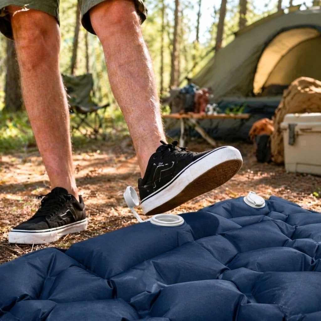 HIKING MATTRESS INFLATABLE SINGLE FOLDING PUMP COVER 190x60 Manufacturer code 6SP03646