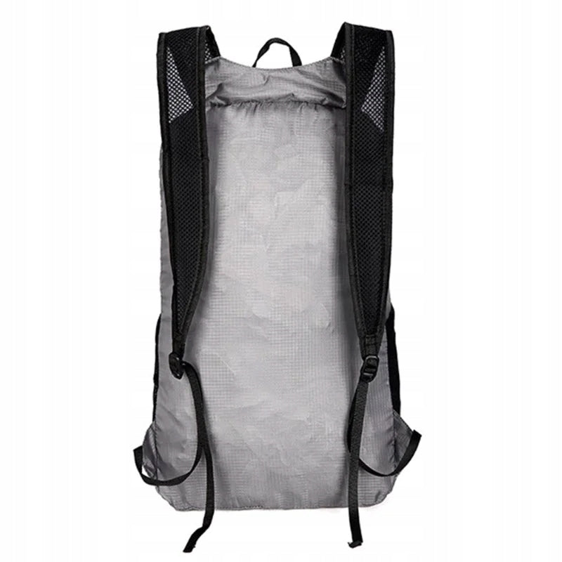 HIKING POCKET BACKPACK WATERPROOF 20L GREY BLACK RAINPROOF Brand NIK Store