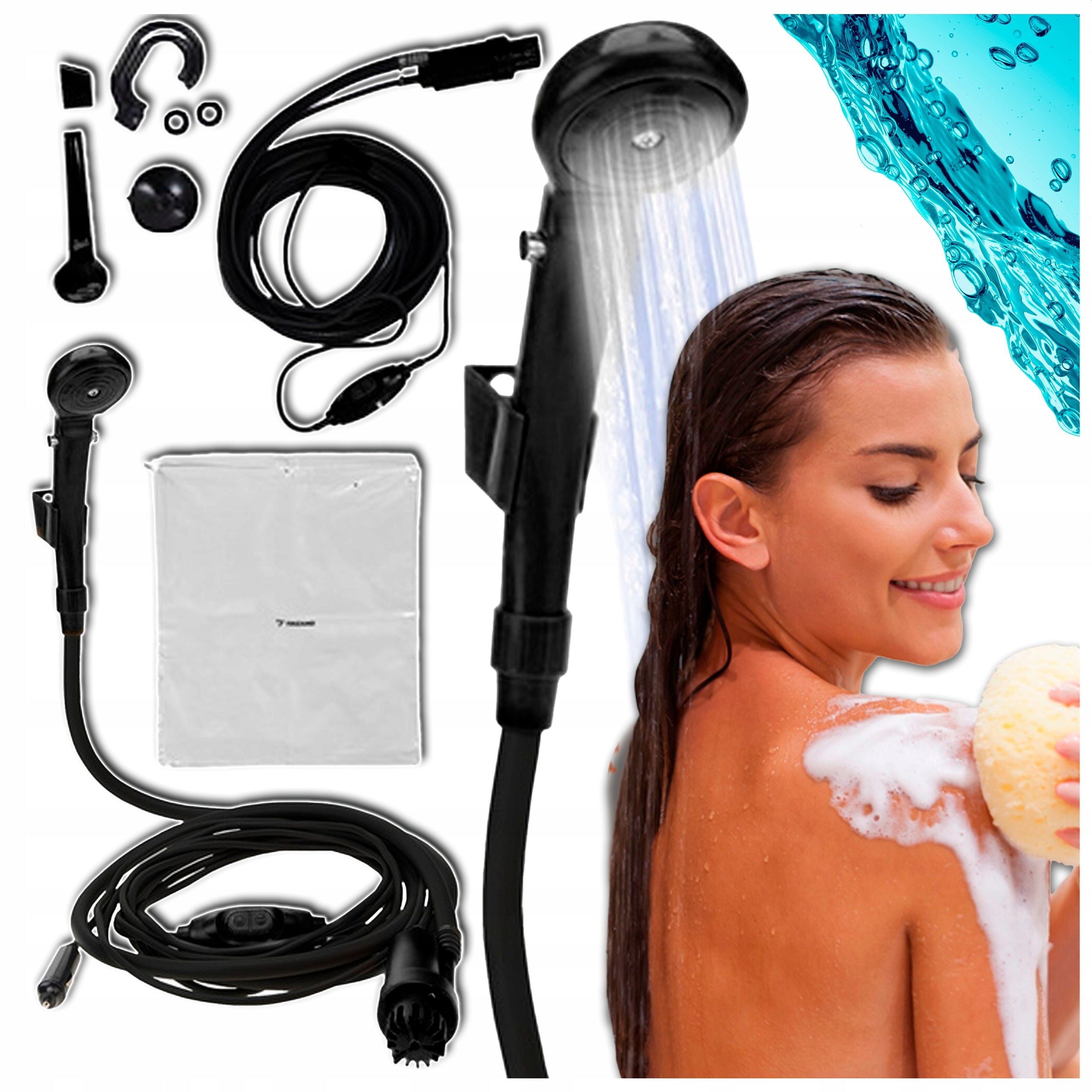 HIKING SHOWER 12V CAMPING SPRAY PORTABLE CAR FIELD