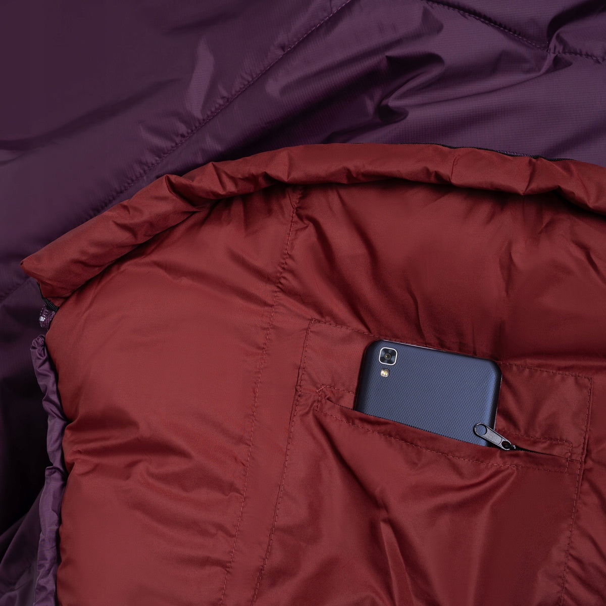 HIKING SLEEPING BAG ALPINUS FIBER 1100 WARM COVER 75 cm x 200 cm Left Brand Alpinus