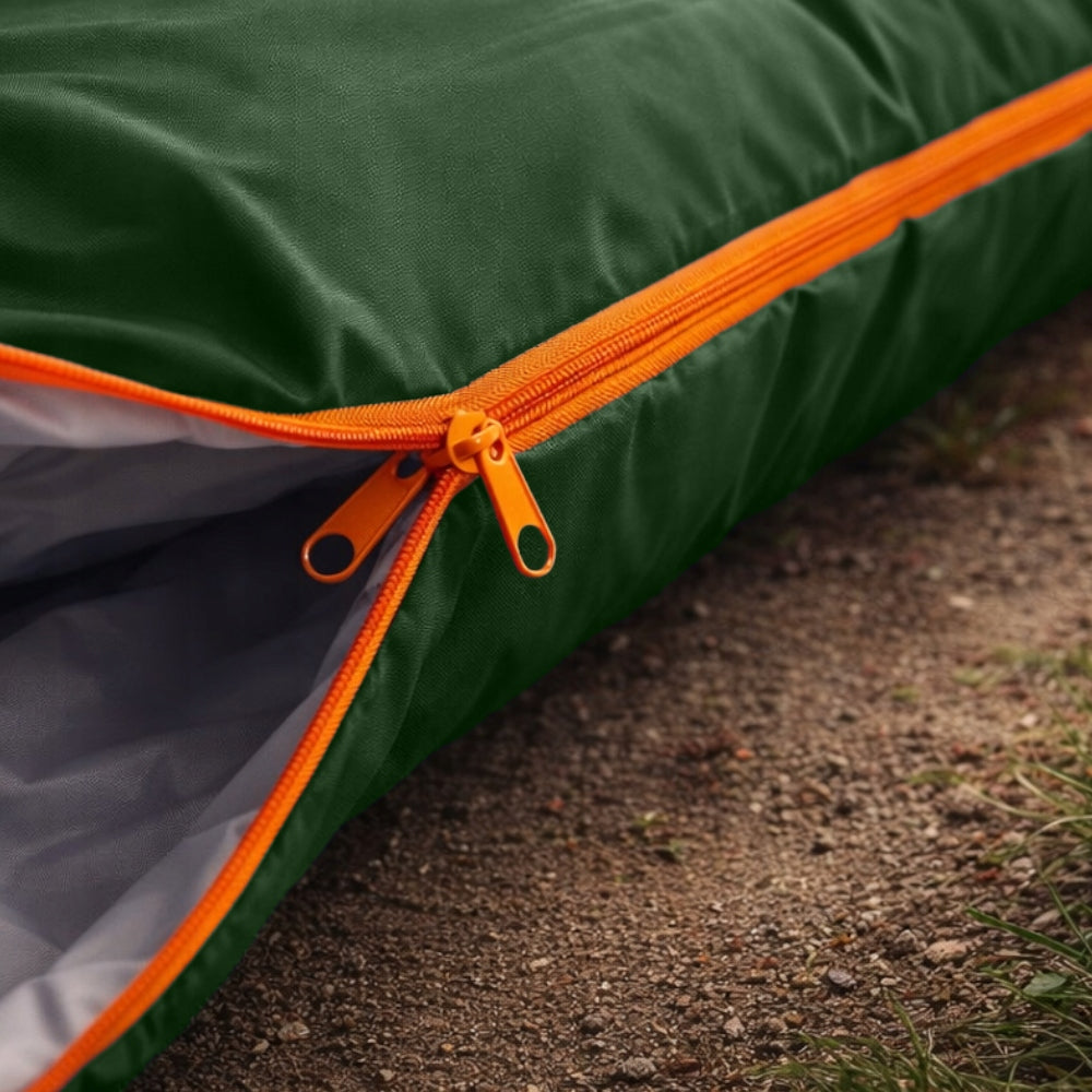 HIKING SLEEPING BAG MUMMY DUVET WITH HOOD LIGHT 210x75cm + COVER Manufacturer code O-66591