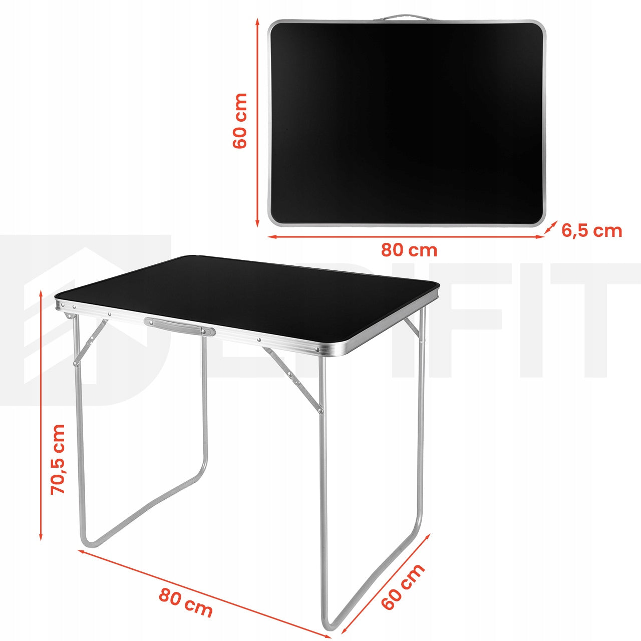 HIKING TABLE FOLDING 80 GARDEN CAMPING TABLE FOLDING SUITCASE Manufacturer code 114015