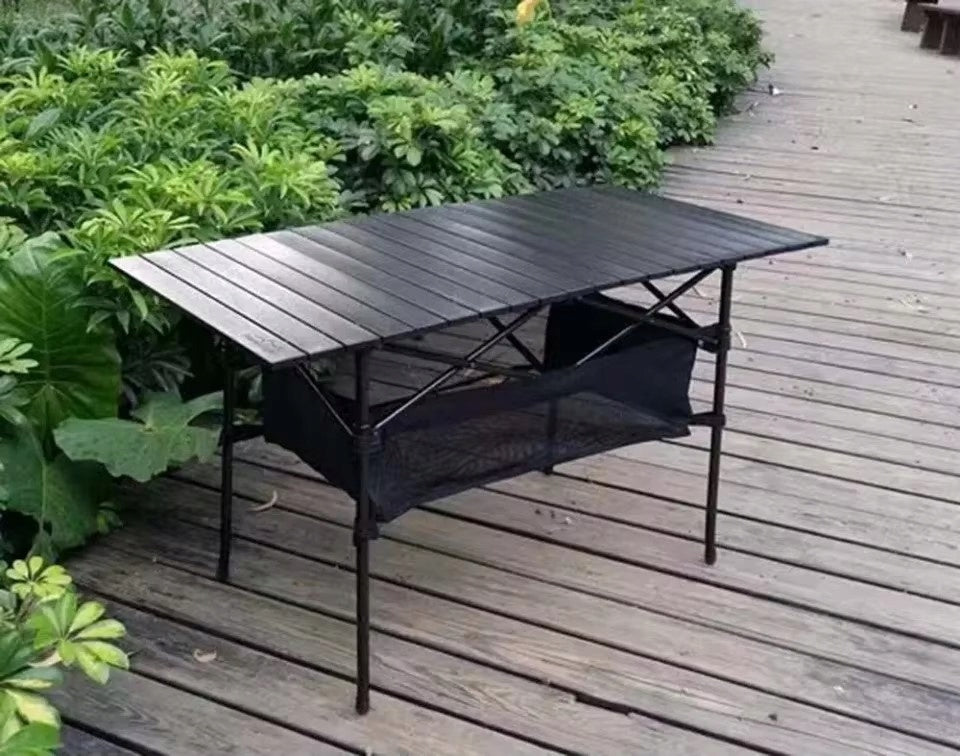 HIKING TABLE FOLDING CAMPING PORTABLE ADJUSTABLE + STORAGE Manufacturer code STÓŁ TURYSTYCZNY ZE SCHOWKIEM REGULACJA WYSOK