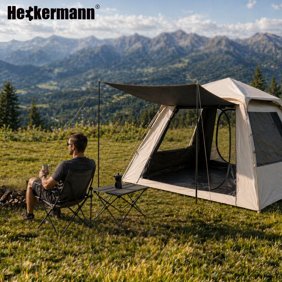 HIKING TENT 2 PERSON FOLDING CAMPING WATERPROOF 210x210x145cm Waterproofness 3000 mm