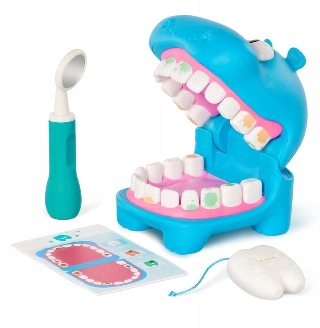 HIPPO DENTIST FUN Dentist Learning Kit for Kids Dentist Manufacturer code Nauka mycia zębów dla dzieci Dent Ortodonta