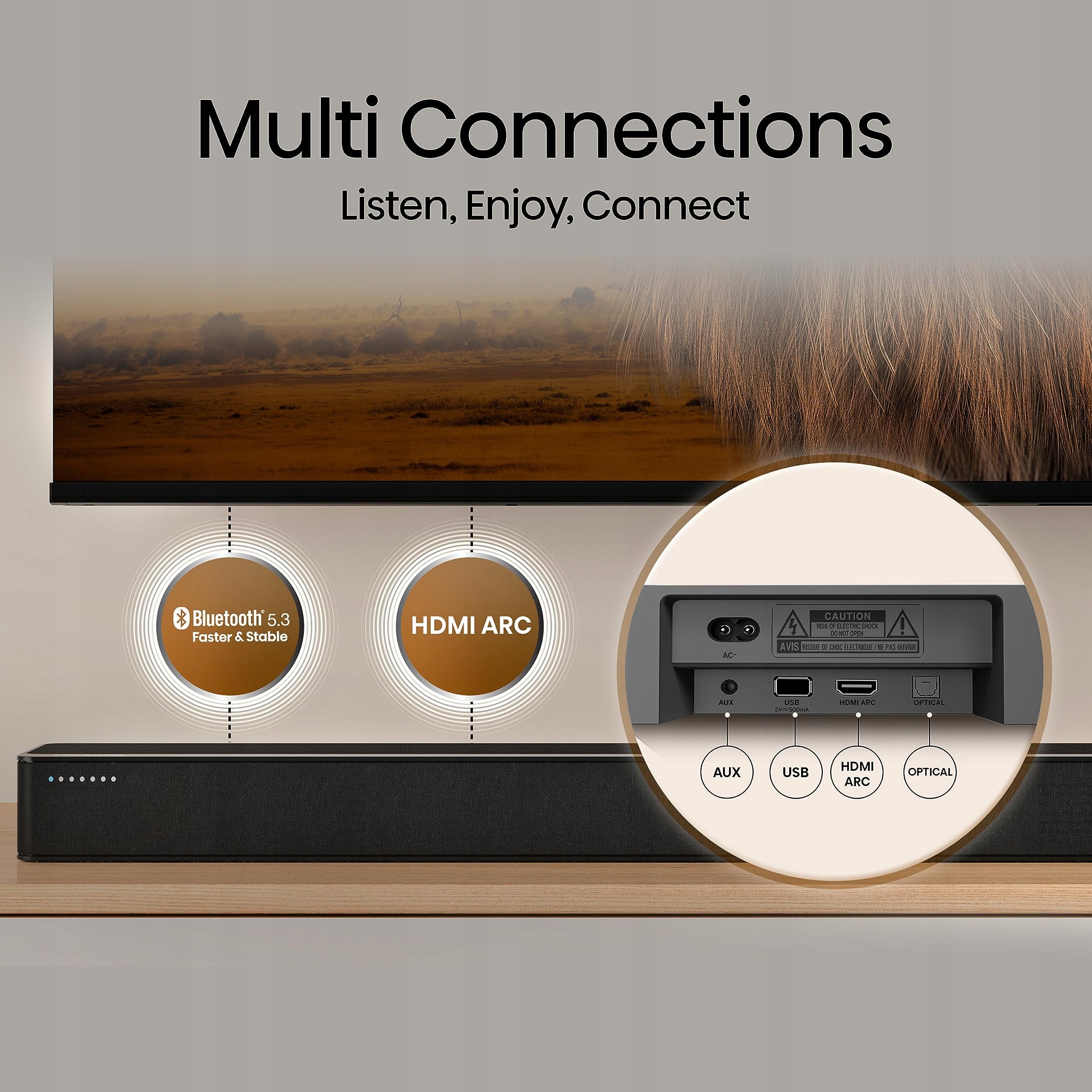 HISENSE HS2100 Soundbar 2.1 Home Theater System 240W Dolby Audio Packaging status original