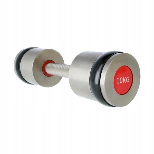 HMS DUMBLERS Chrome plated 2x10kg SOLID TRAINING Color gray