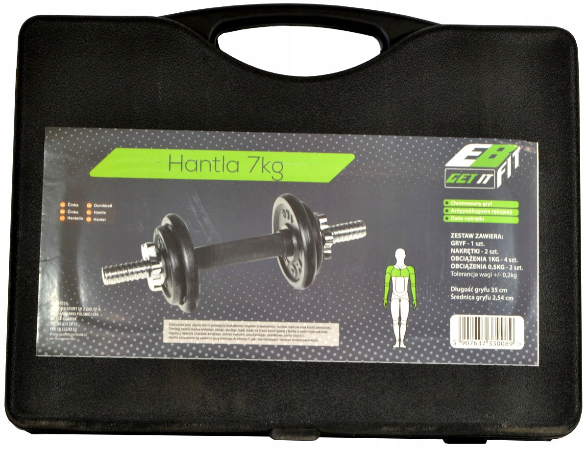 HMS Dumbbell Cast Iron Dumbbell Adjustable 7 kg EAN (GTIN) 5906067618026