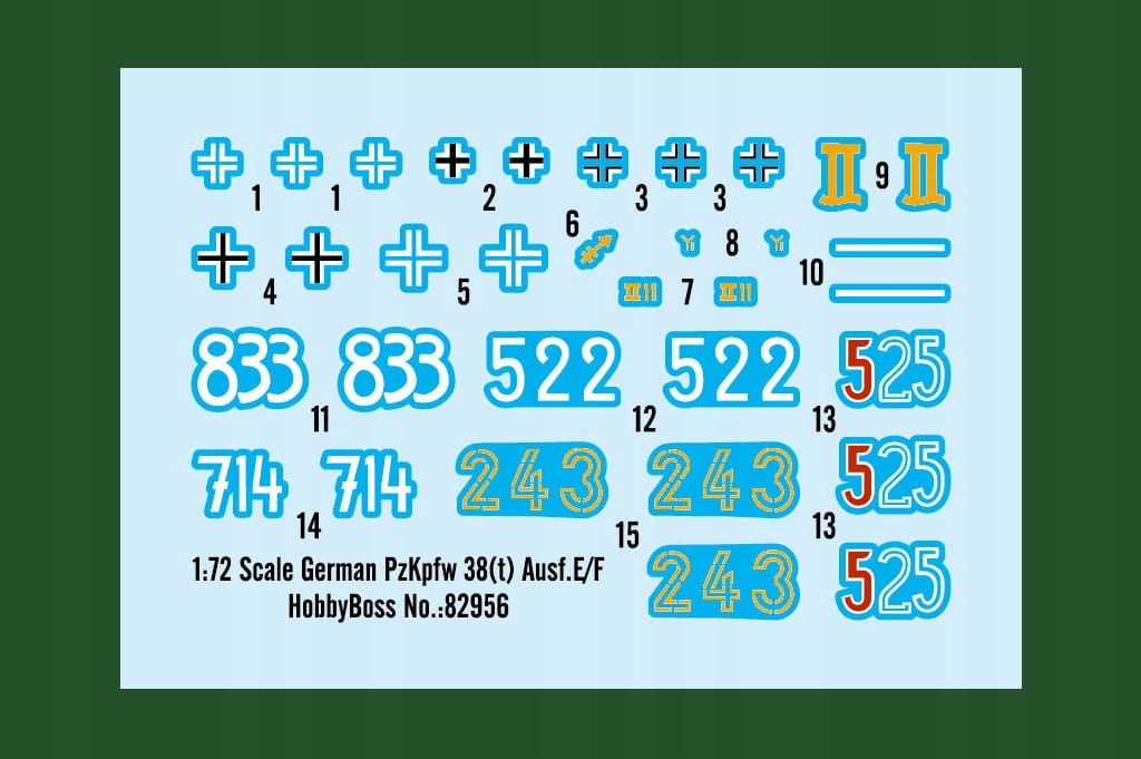 HOBBY BOSS 82956 1:72 Scale German Pz.Kpfw. 38(t) Ausf.E/F Model Kit Brand Hobby Boss