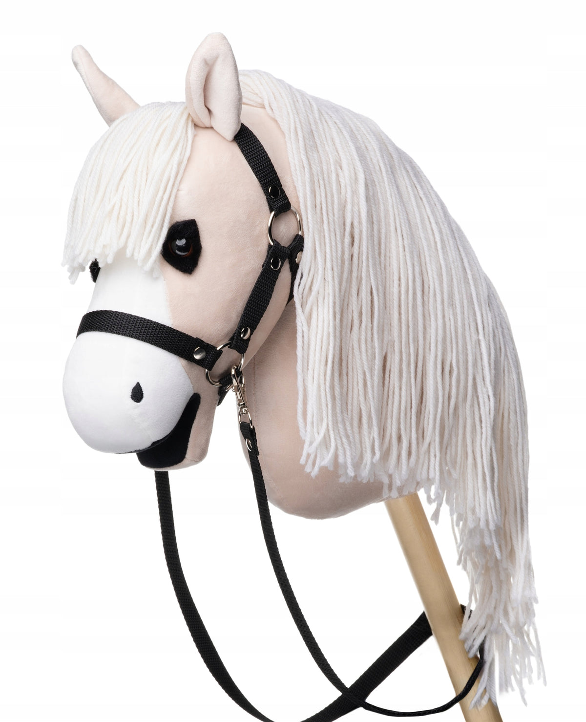 HOBBY HORSE ON STICK LARGE A3 BEIGE CANTAR AND REINS + NOTEBOOK Brand no brand