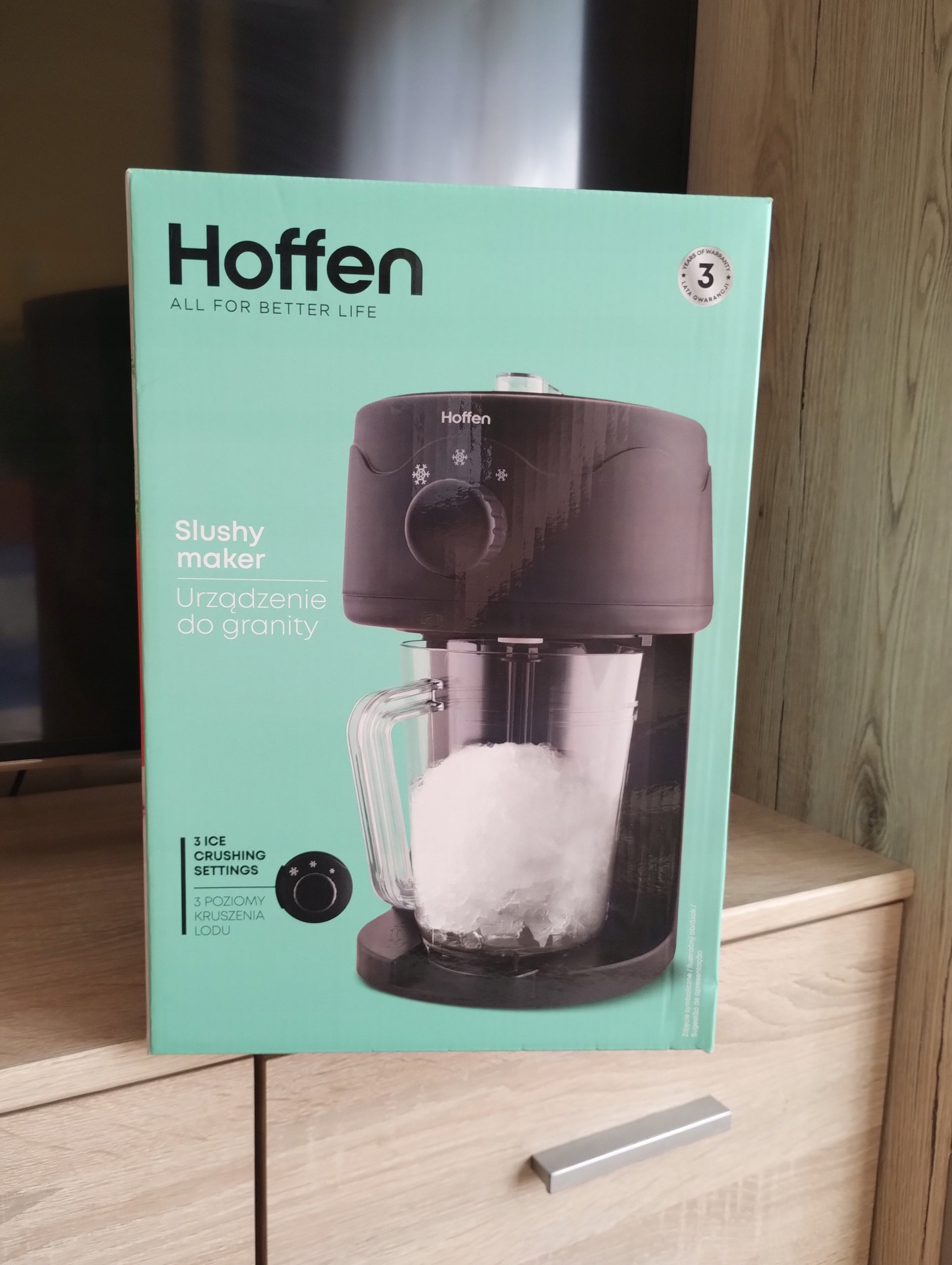 HOFFEN Slushy Maker granite machine 3 levels ice crushing 30W Manufacturer code 5903151097231