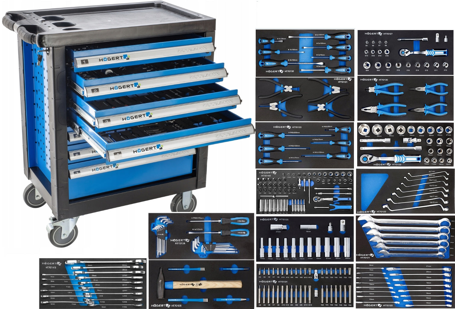 HOGERT TOOL TROLLEY WORKSHOP TOOL CABINET WITH EQUIPMENT 252