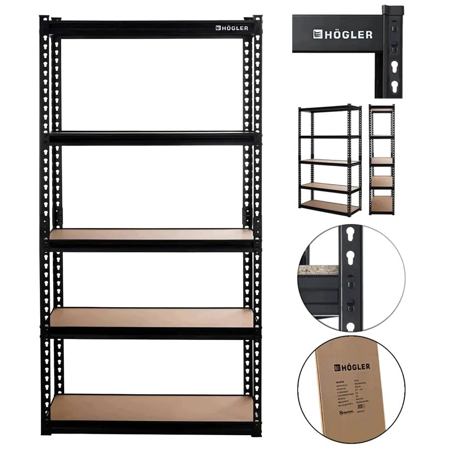 HÖGLER METAL STORAGE RACK 5 shelves LIFTING CAPACITY 875 kg 180x90x30 PREMIUM