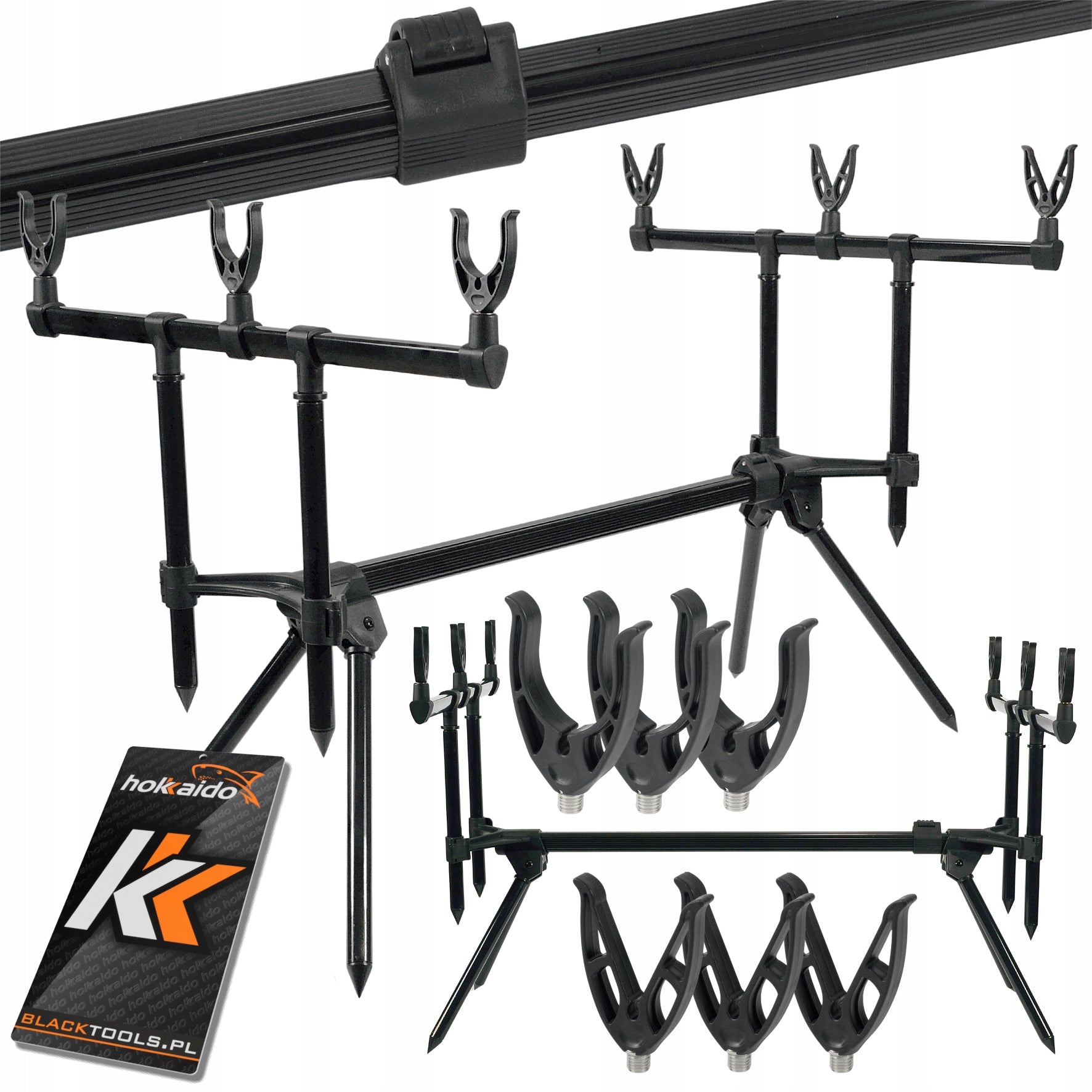 HOKKAIDO ROD CARP STAND FOR 3 RODS STABLE FOR ANGLER