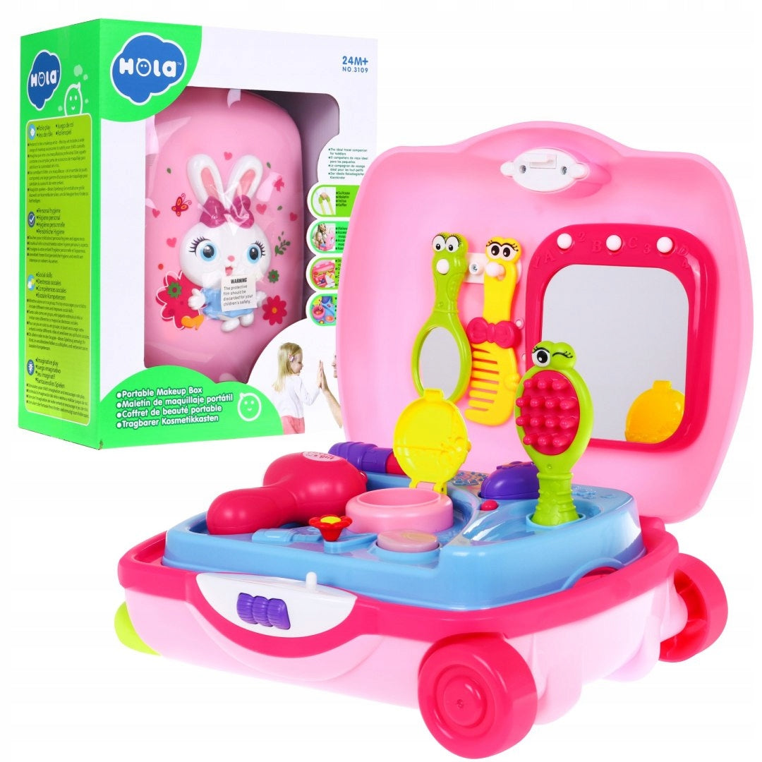 HOLA Interactive suitcase dressing table with accessories