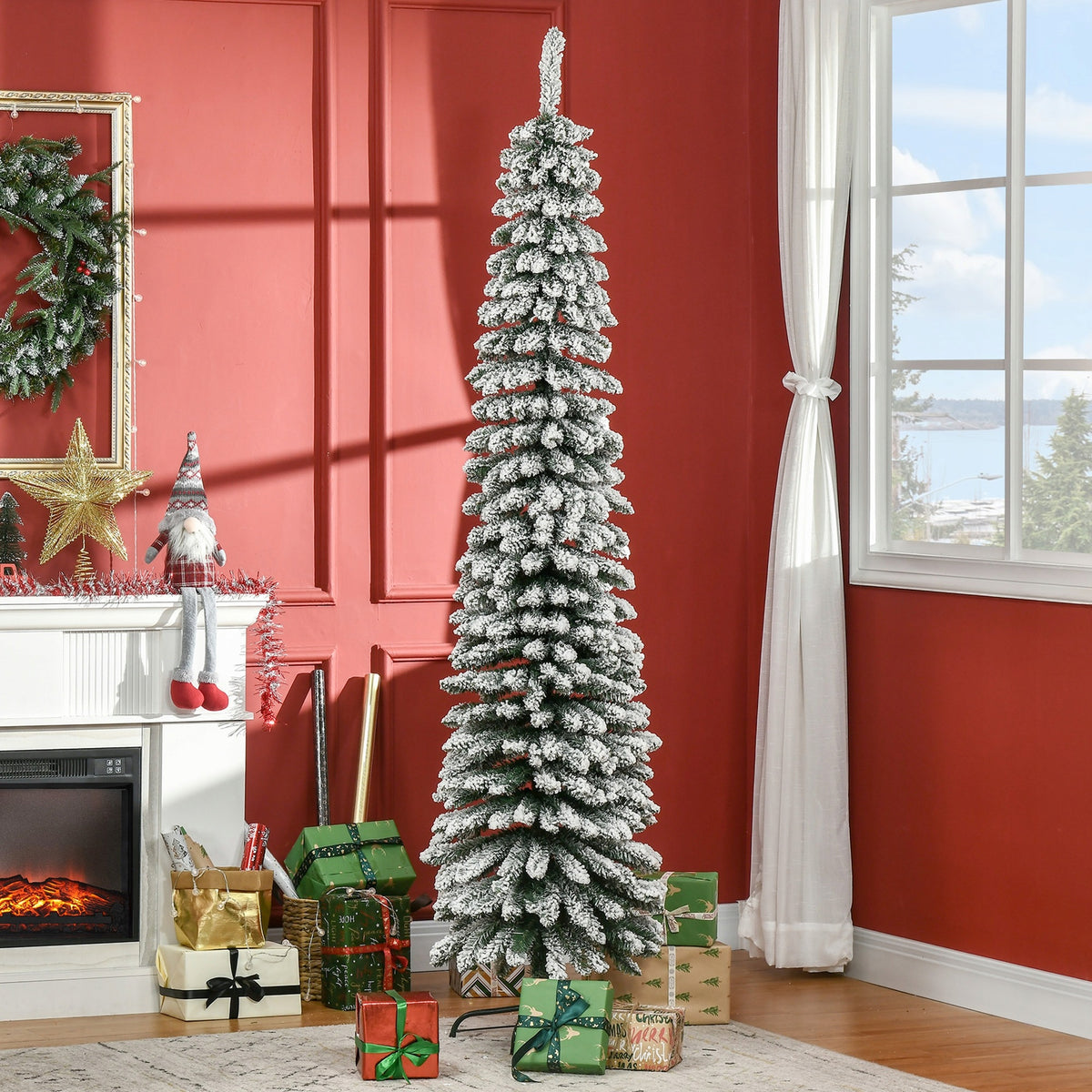 HOMCOM Artificial Christmas tree 210 cm, 490 twigs, for Christmas Brand Homcom