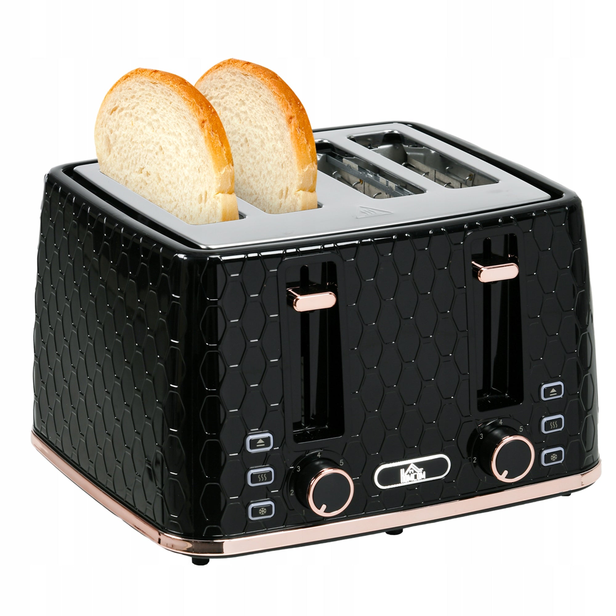 HOMCOM Toaster for 4 slices with 7 levels of browning