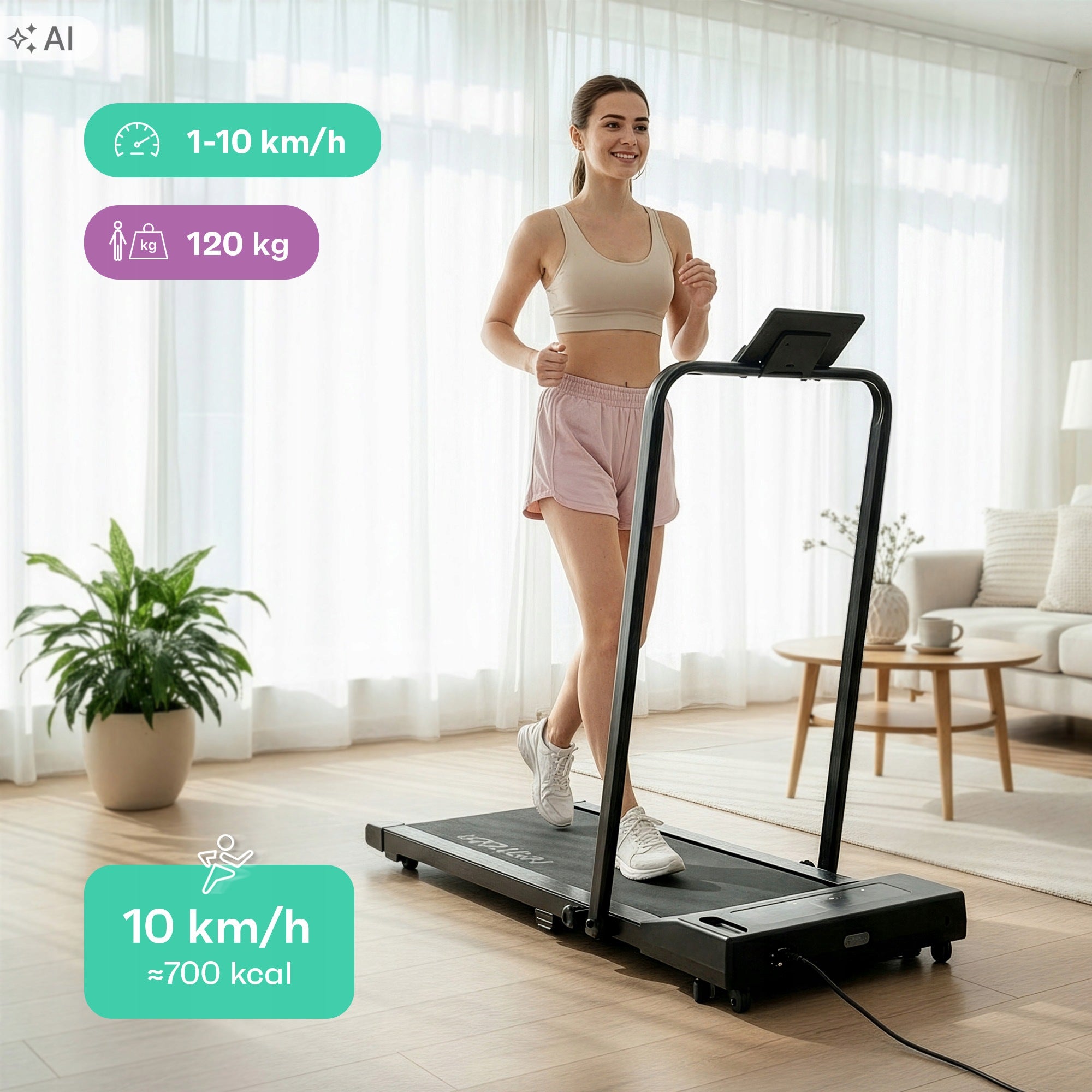 HOME ELECTRIC TREADMILL FOR WALKING FOLDING METEOR bluetooth 12functions Packaging status original