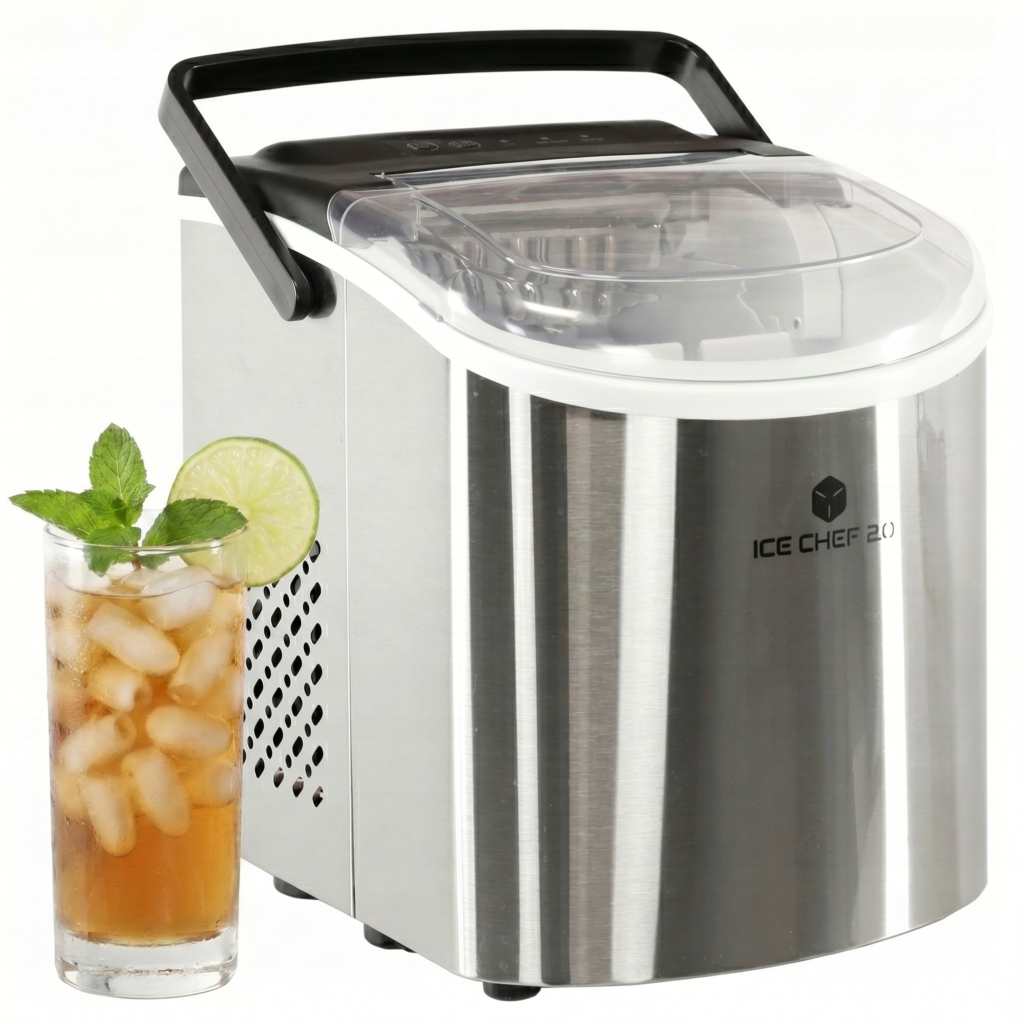 HOME ICE MAKER EFFICIENT FAST SMALL CUBE MACHINE SILVER 12KG