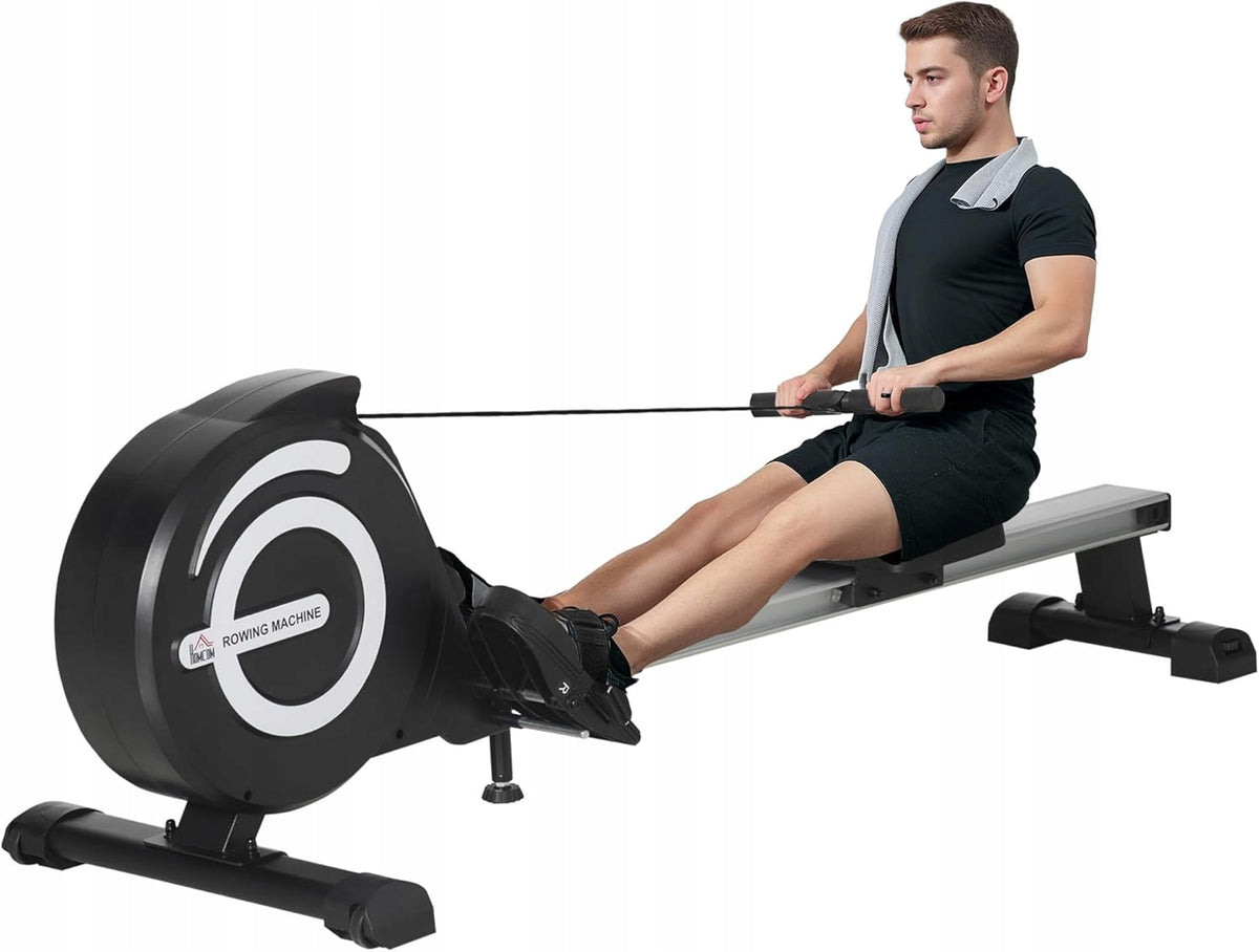 HOME MAGNETIC ROWING MACHINE 8 RESISTANCE LEVELS FOLDABLE WITH LCD UP TO 120 KG