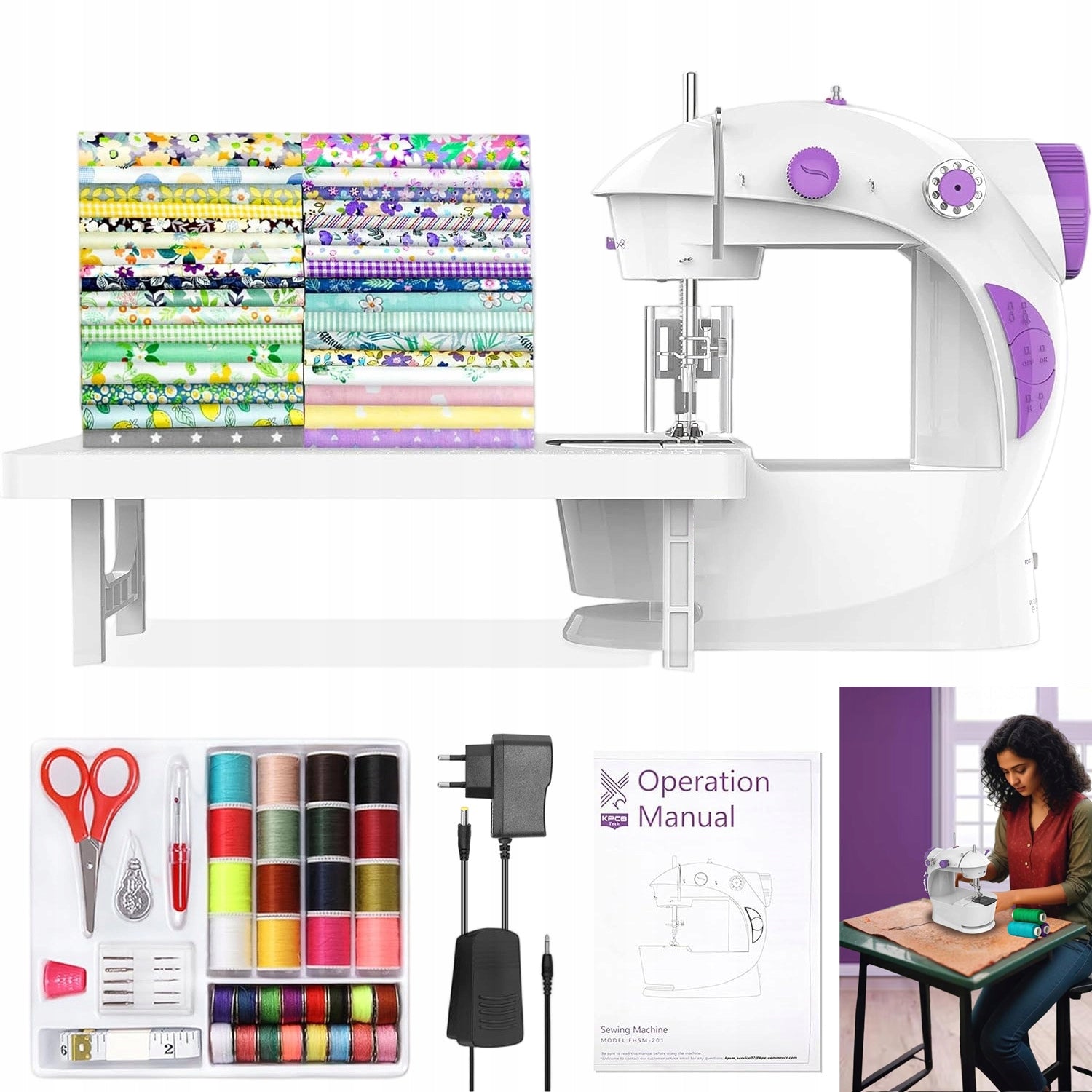 HOME SEWING MACHINE EASY TO USE MINI KIT WITH EXPANSION STATION