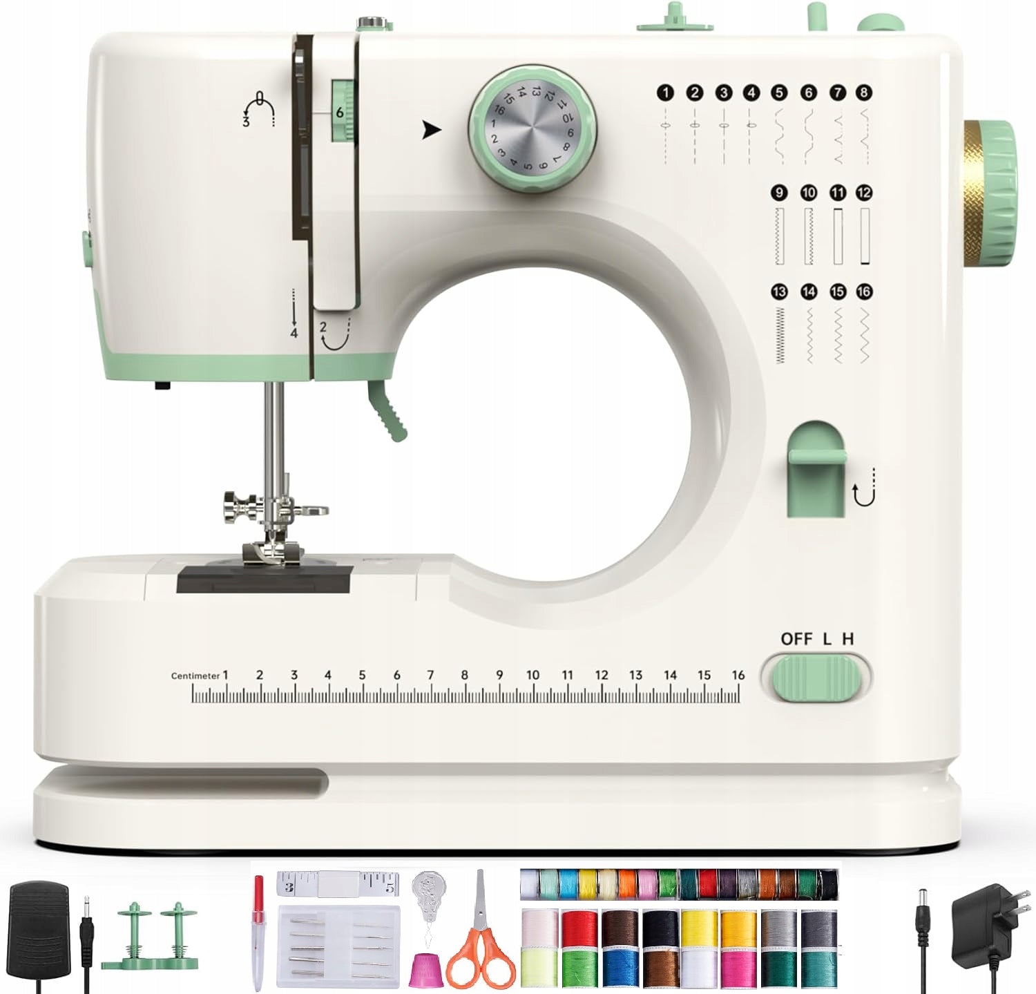 HOME SEWING MACHINE MECHANICAL 16 TYPES OF STITCHES SM-520 + FREEBIES
