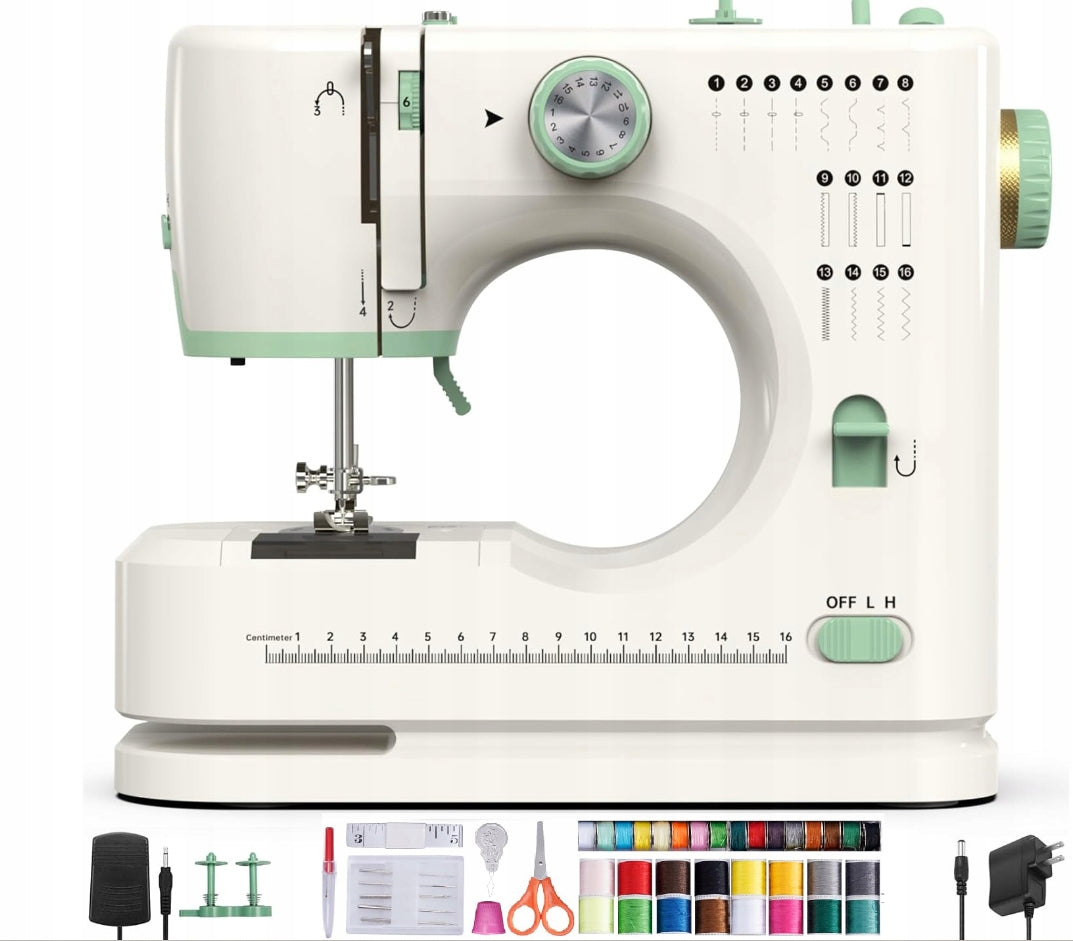 HOME SEWING MACHINE MECHANICAL 16 TYPES OF STITCHES WITH pedal + FREEBIES