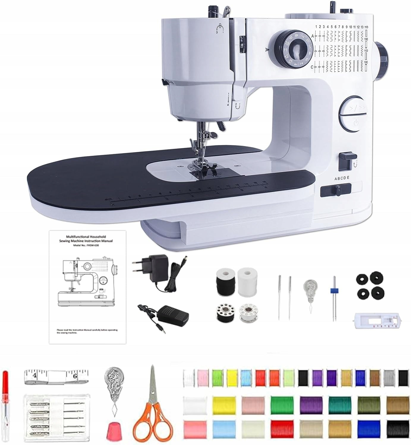HOME SEWING MACHINE MECHANICAL 39 TYPES OF STITCHES FHSM-638 + FREEBIES Brand LynkCust