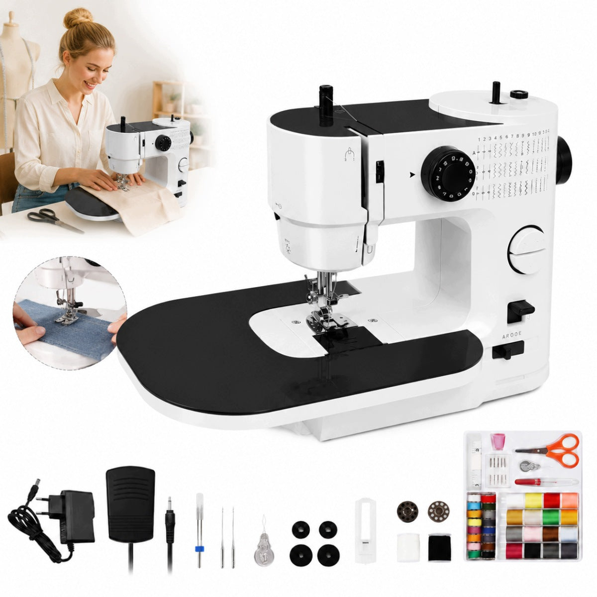 HOME SEWING MACHINE MECHANICAL 39 TYPES OF STITCHES + FREEBIES