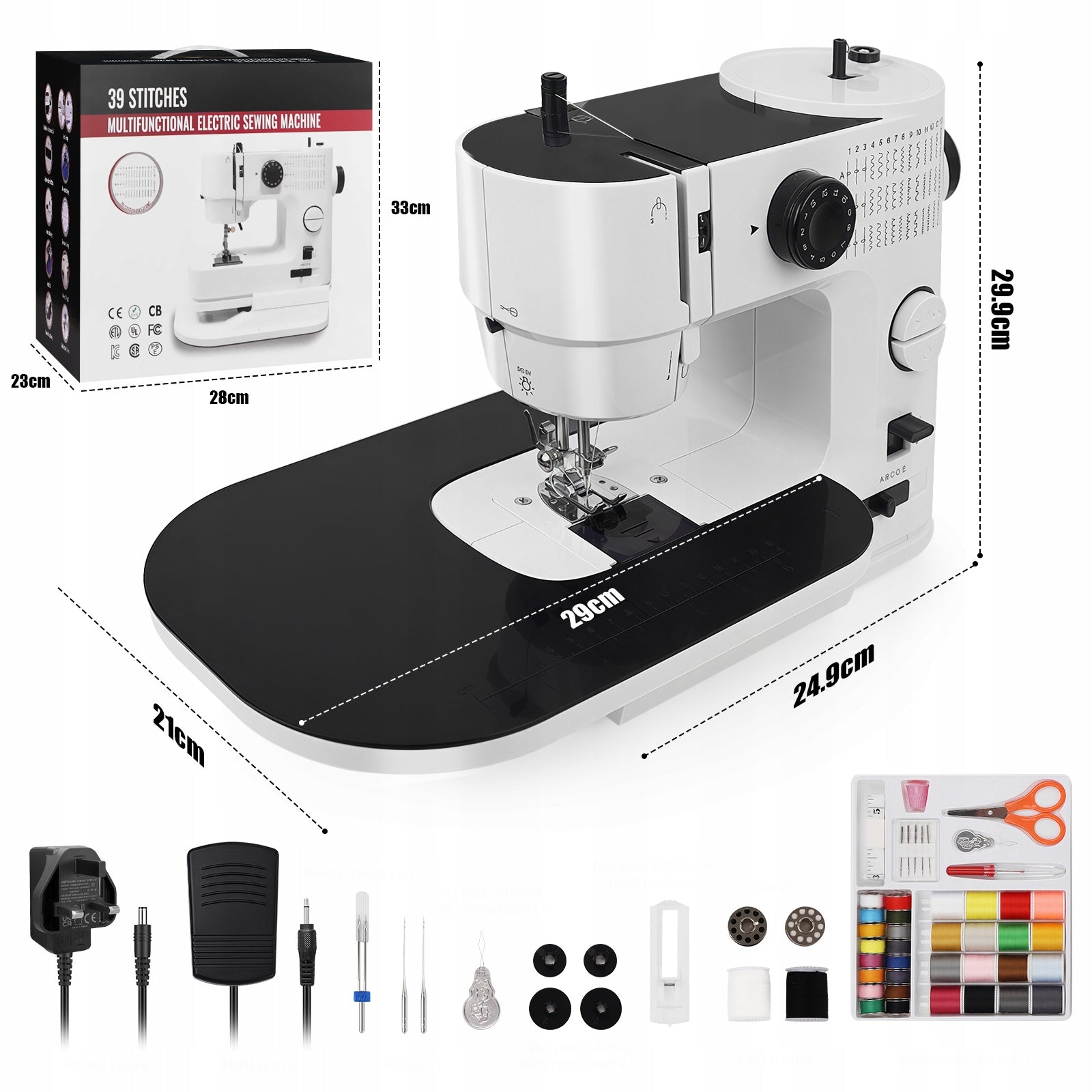 HOME SEWING MACHINE MECHANICAL 40 TYPES OF STITCHES SM-638 + FREEBIES Manufacturer code SM-638