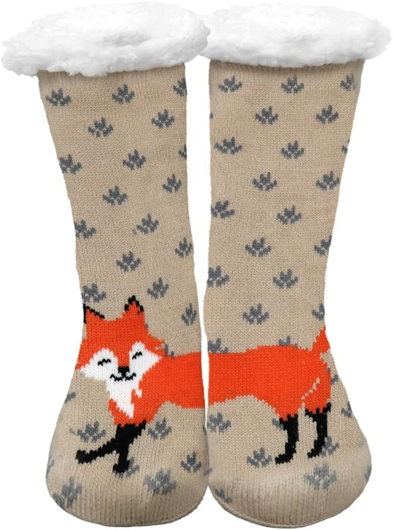 HOME SOCKS FLUFFY THICK WARM FOR WOMEN NON-SLIP