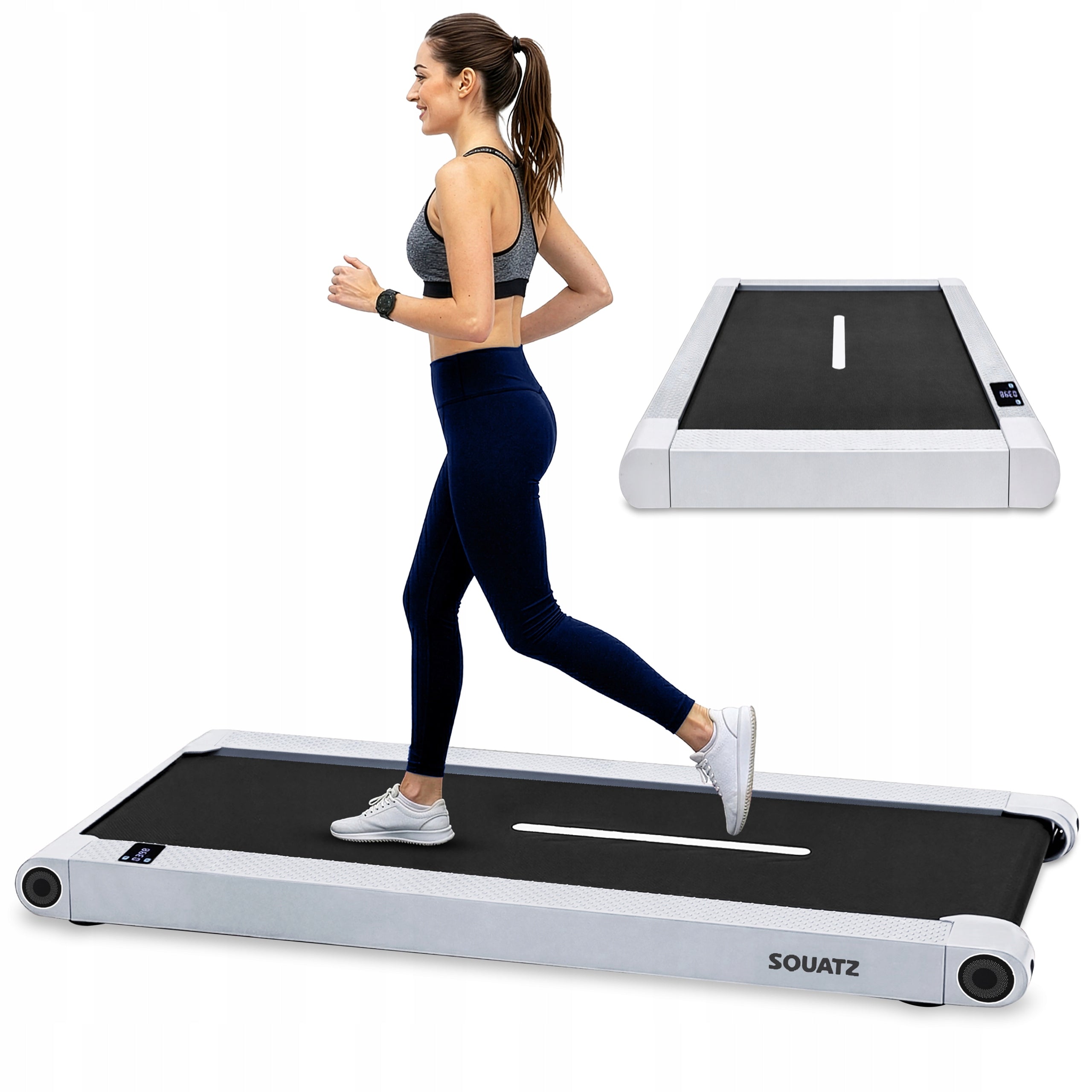 HOME TREADMILL ELECTRIC FOLDING VIBRATION FUNCTION WALKING PAD WHITE