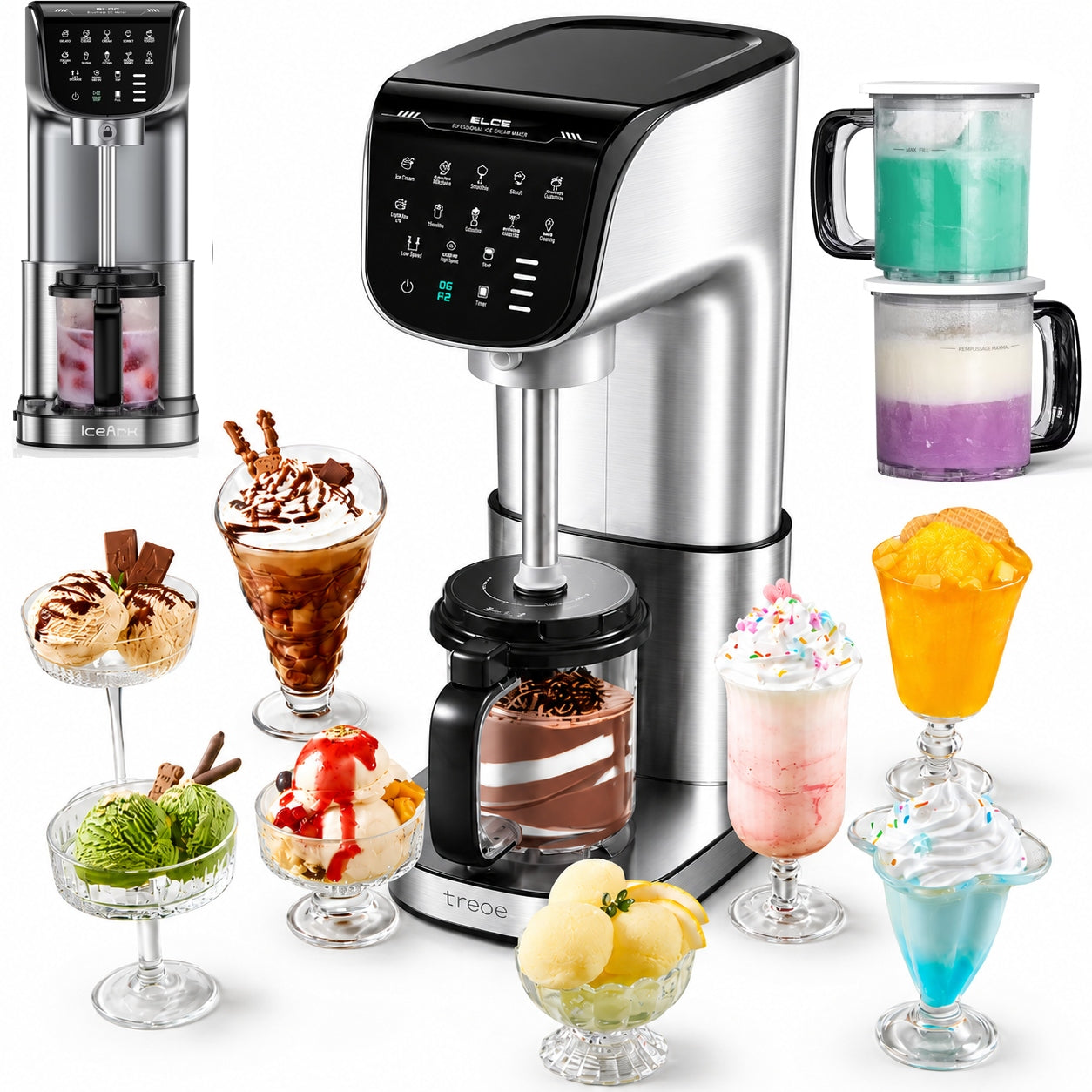 HOMEMADE ICE CREAM MACHINE WITH ADDITIONAL MIXING FUNCTION MULTIFUNCTIONAL