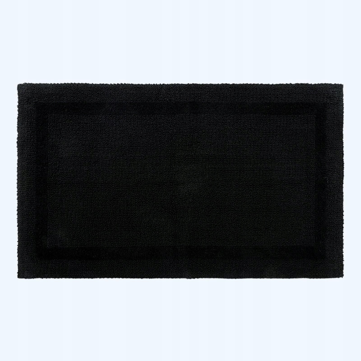 HOMESCAPES Luxury Reversible Bathroom Mat Set Black Packaging status original
