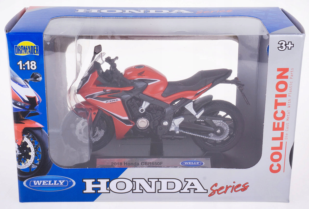 HONDA CBR650F MOTOR MODEL METAL/PLAS WELLY 1:18 Packaging status original