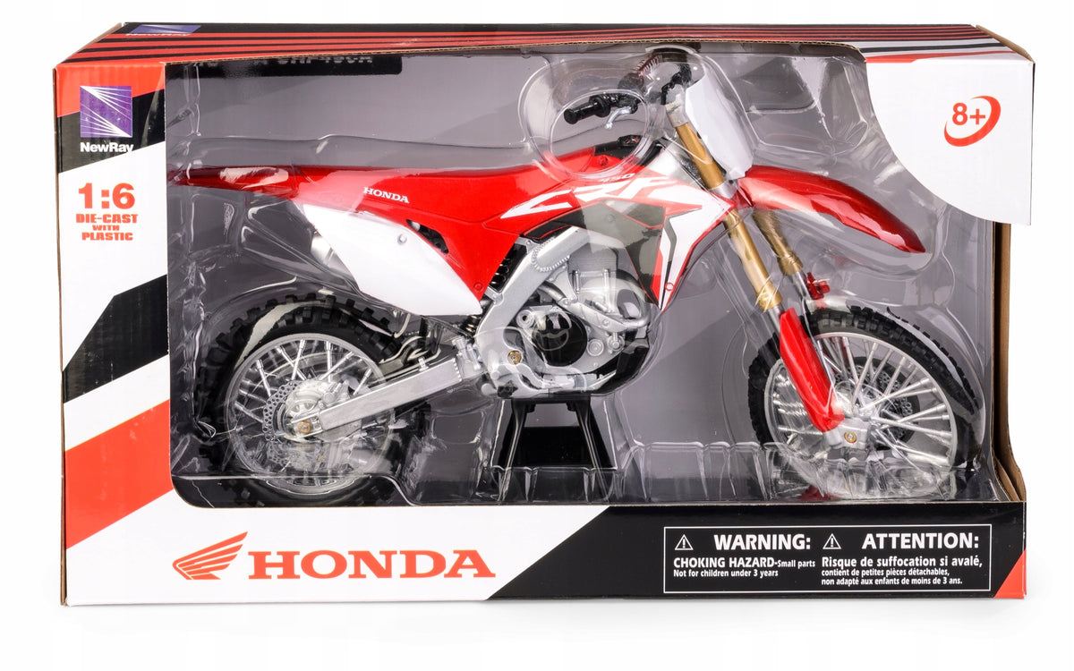 HONDA CRF450R 2018 LARGE MOTOR SCALE 1:6 METAL NEW RAY Packaging status original