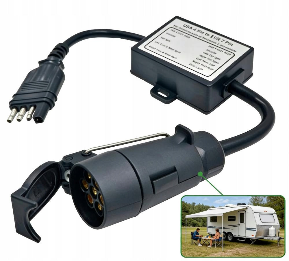 HOOK MODULE ADAPTER USA 4 PIN TO EU 7 PIN CABLE EUROPE SOCKET